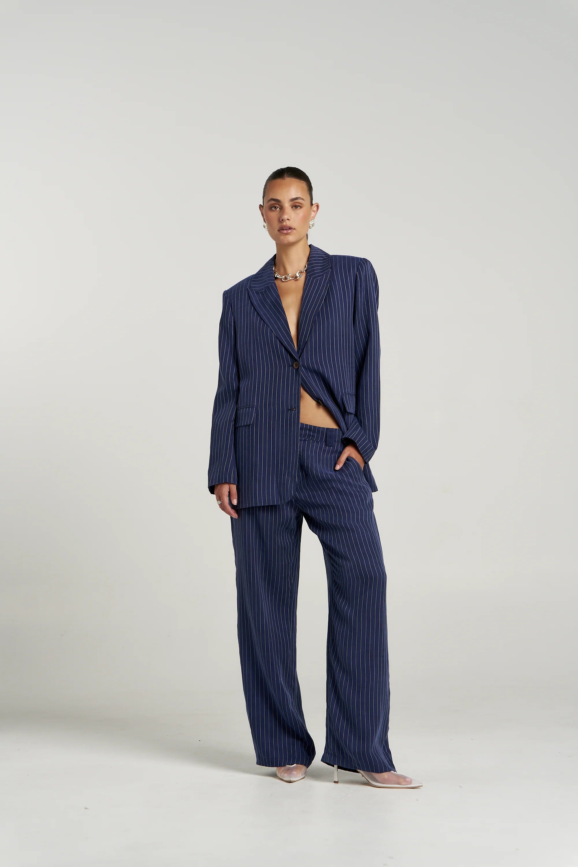 BOSS PANT - NAVY PINSTRIPE