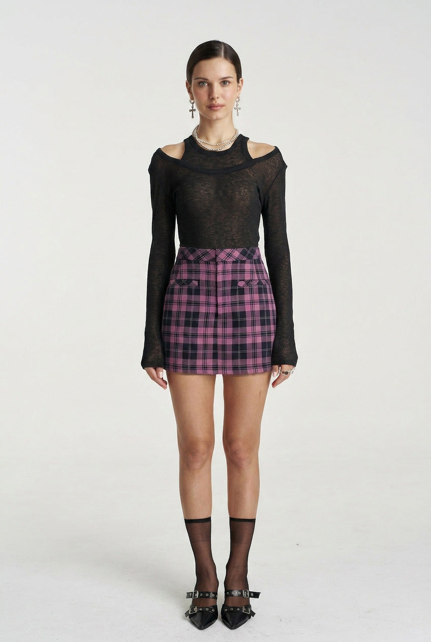 SKORTY-AZALEA PLAID