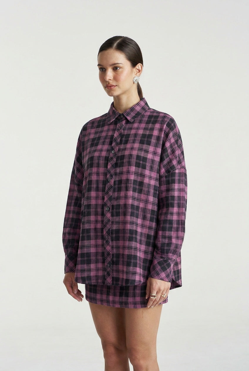PLAID LS SHIRT-AZALEA PLAID
