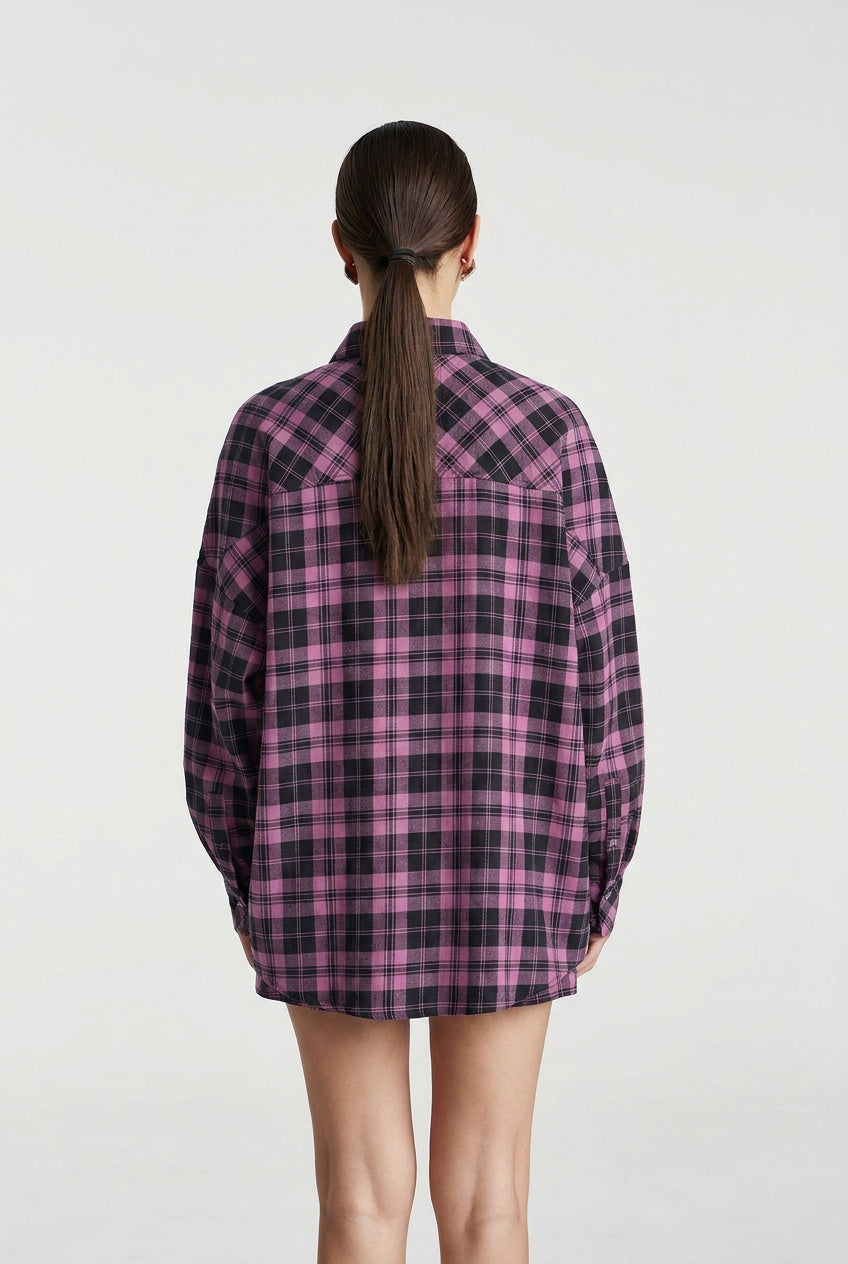 PLAID LS SHIRT-AZALEA PLAID