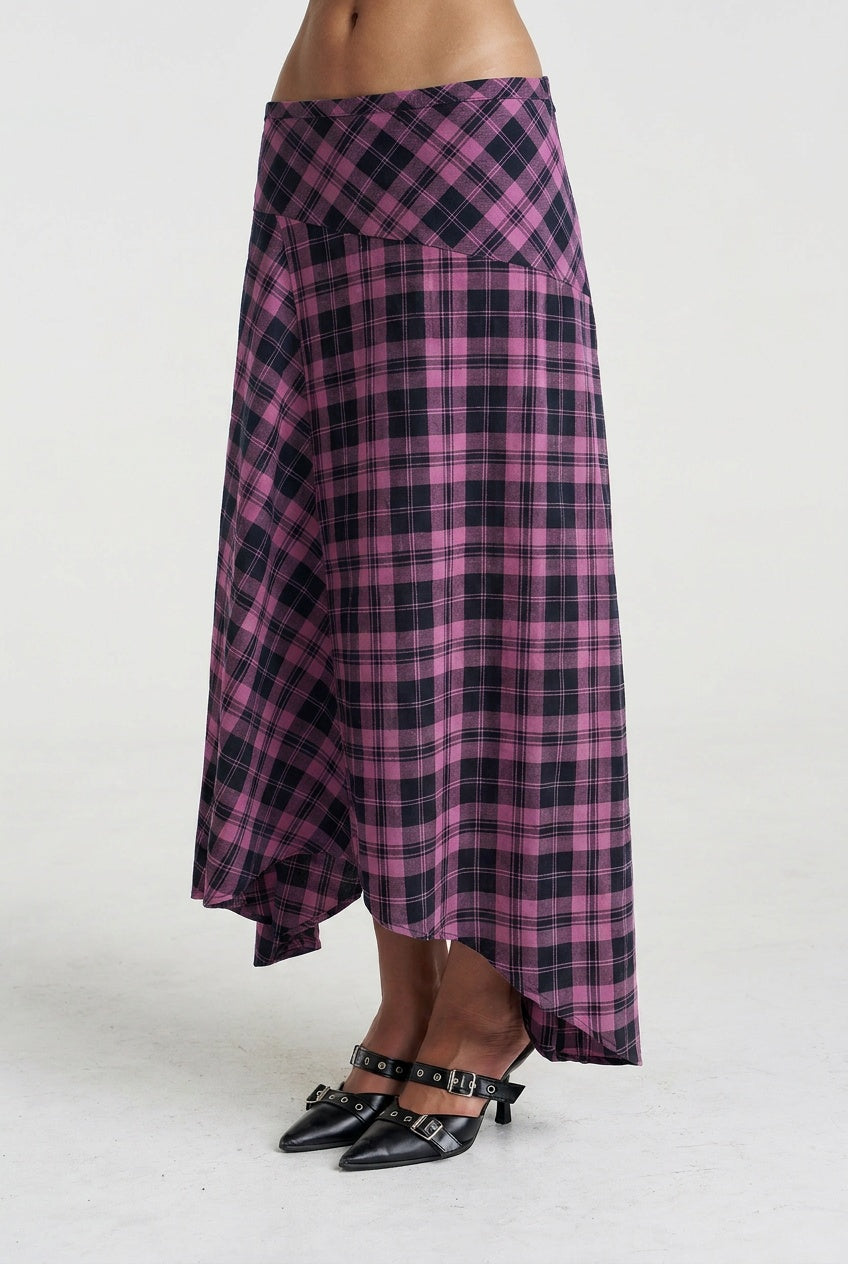 FRENCHIE SKIRT-AZALEA PLAID