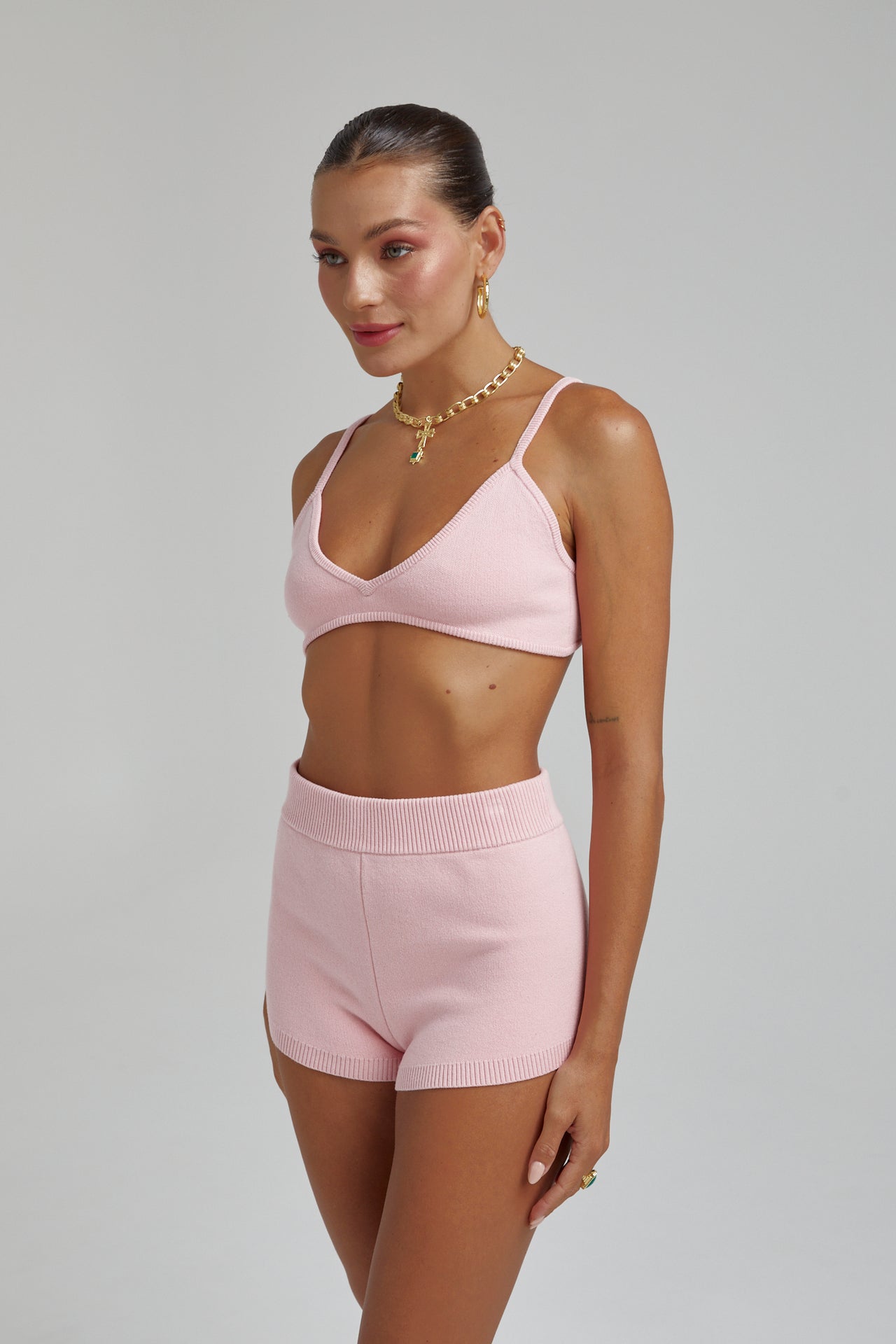 KNIT BRALETTE - BLUSH