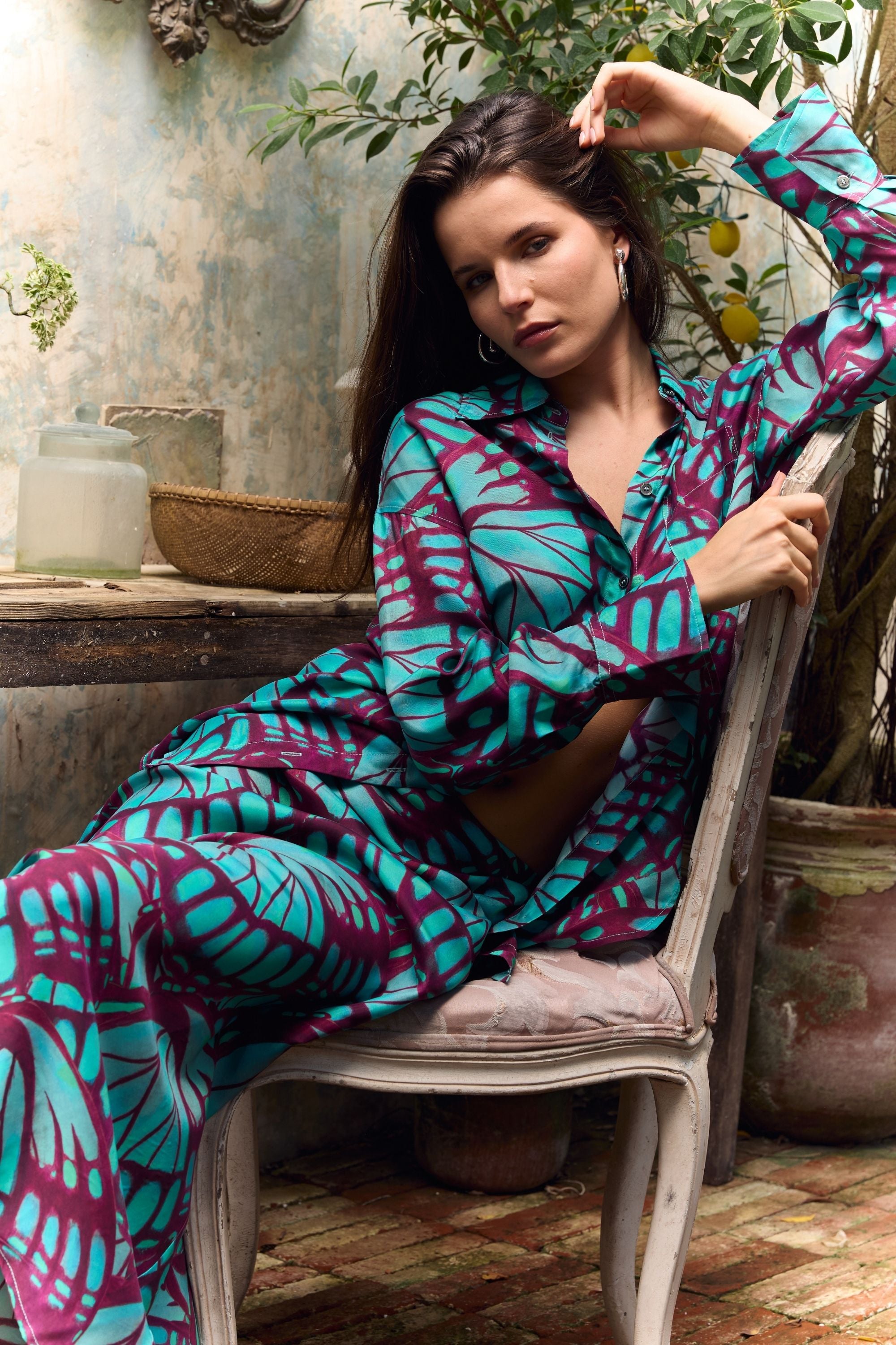 BOSS LS SHIRT - JADE BUTTERFLY