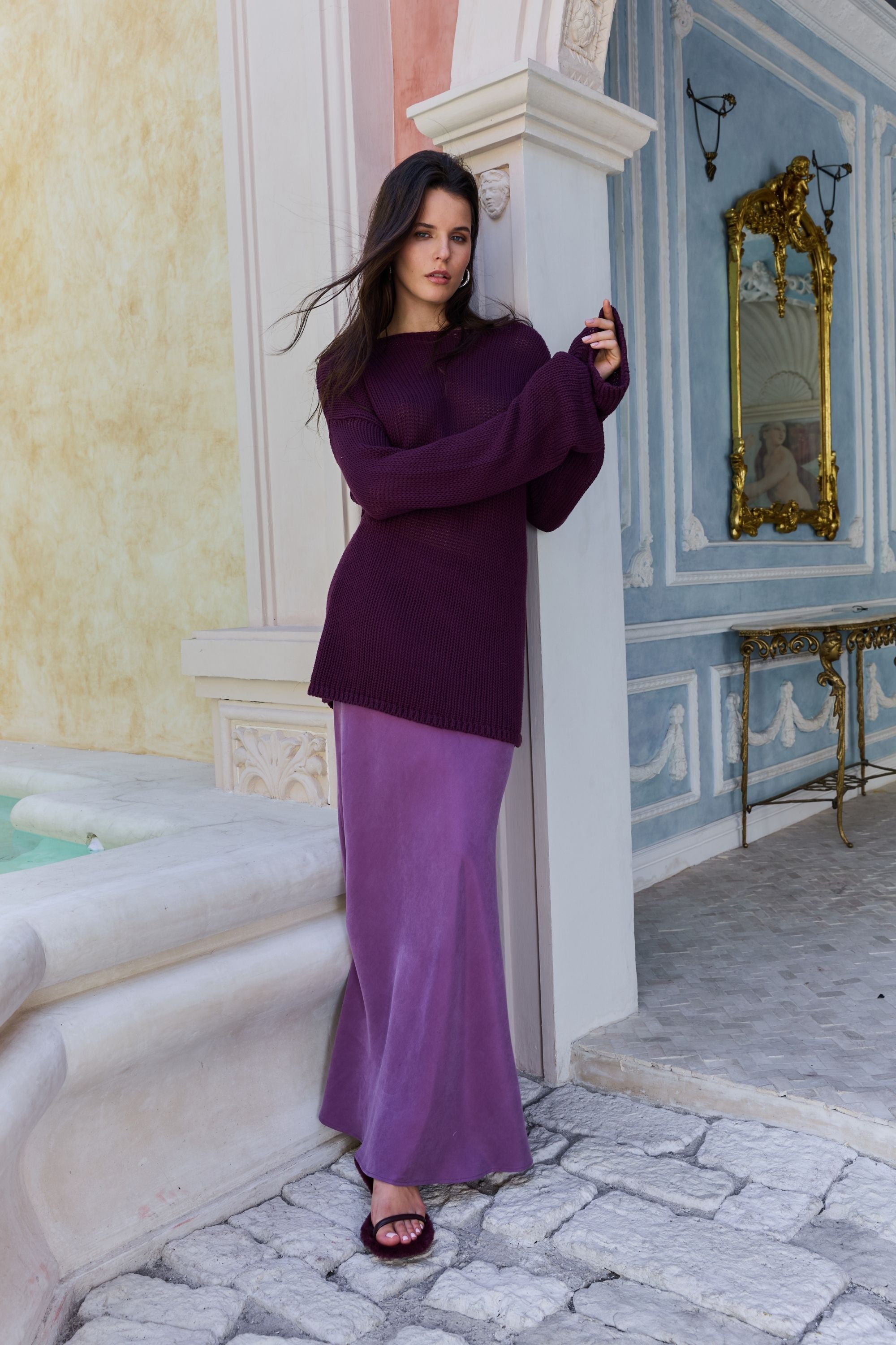 BELL LS KNIT - MULBERRY