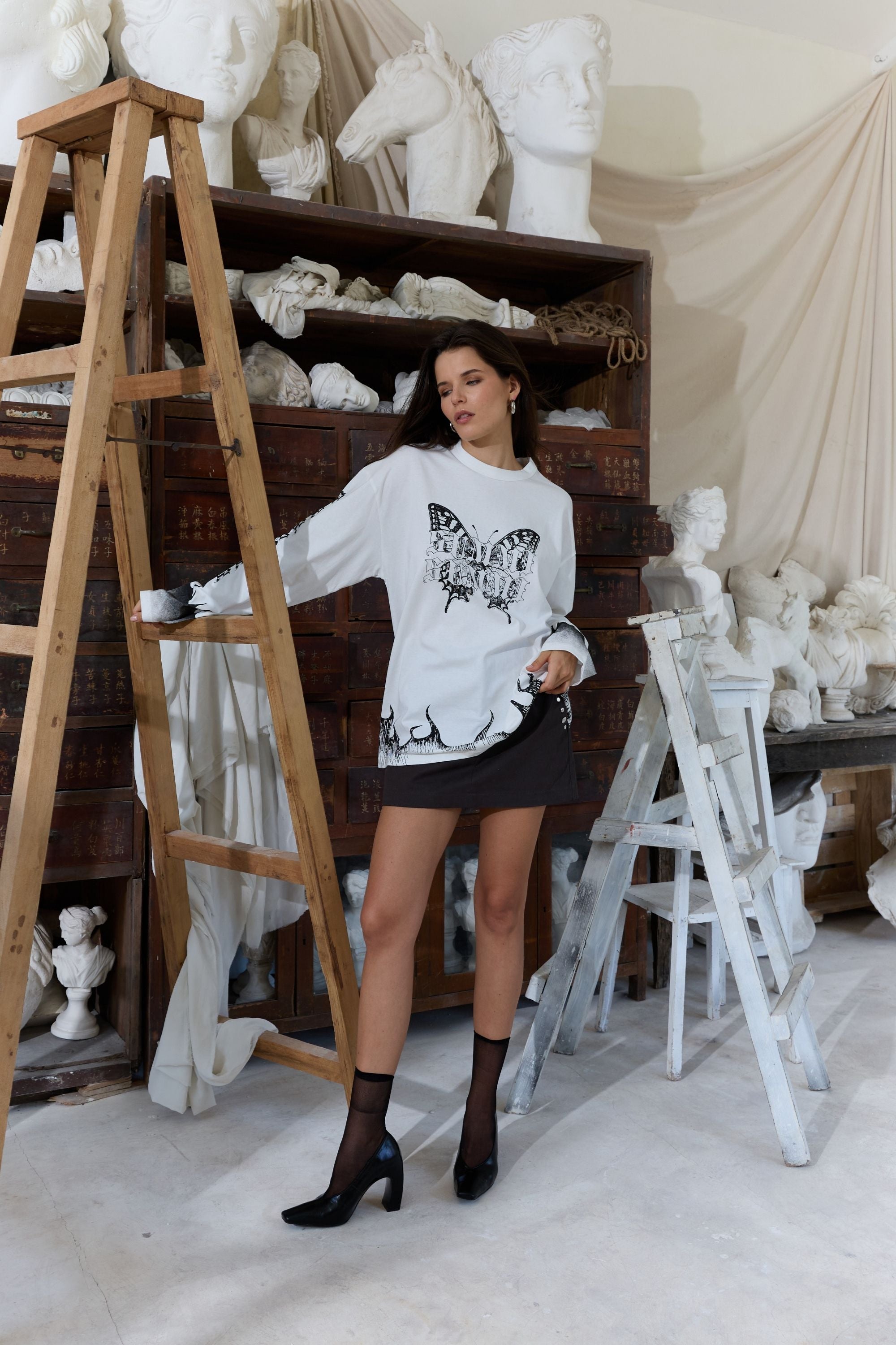 EDEN LS TEE - LILY WHITE