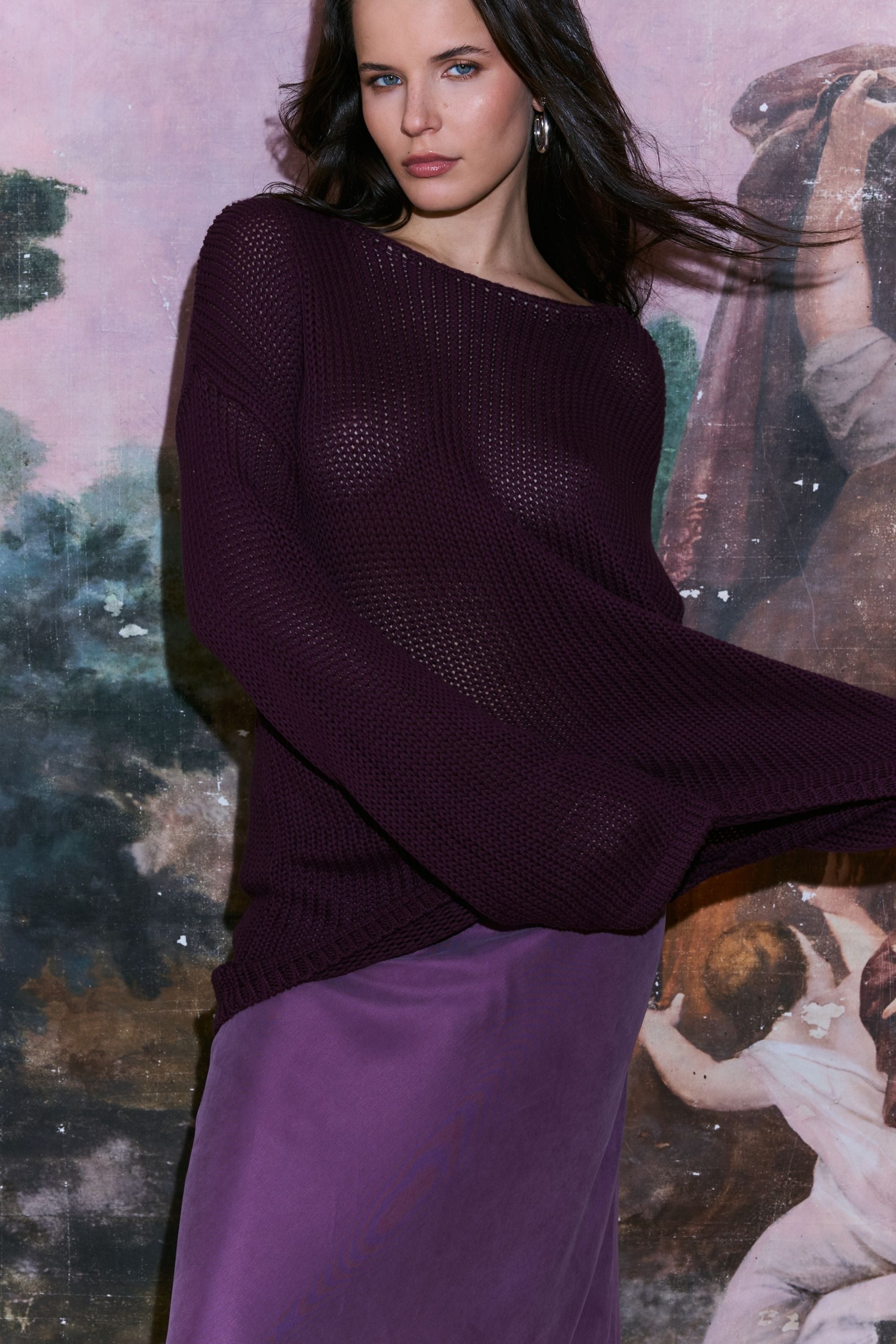 BELL LS KNIT - MULBERRY