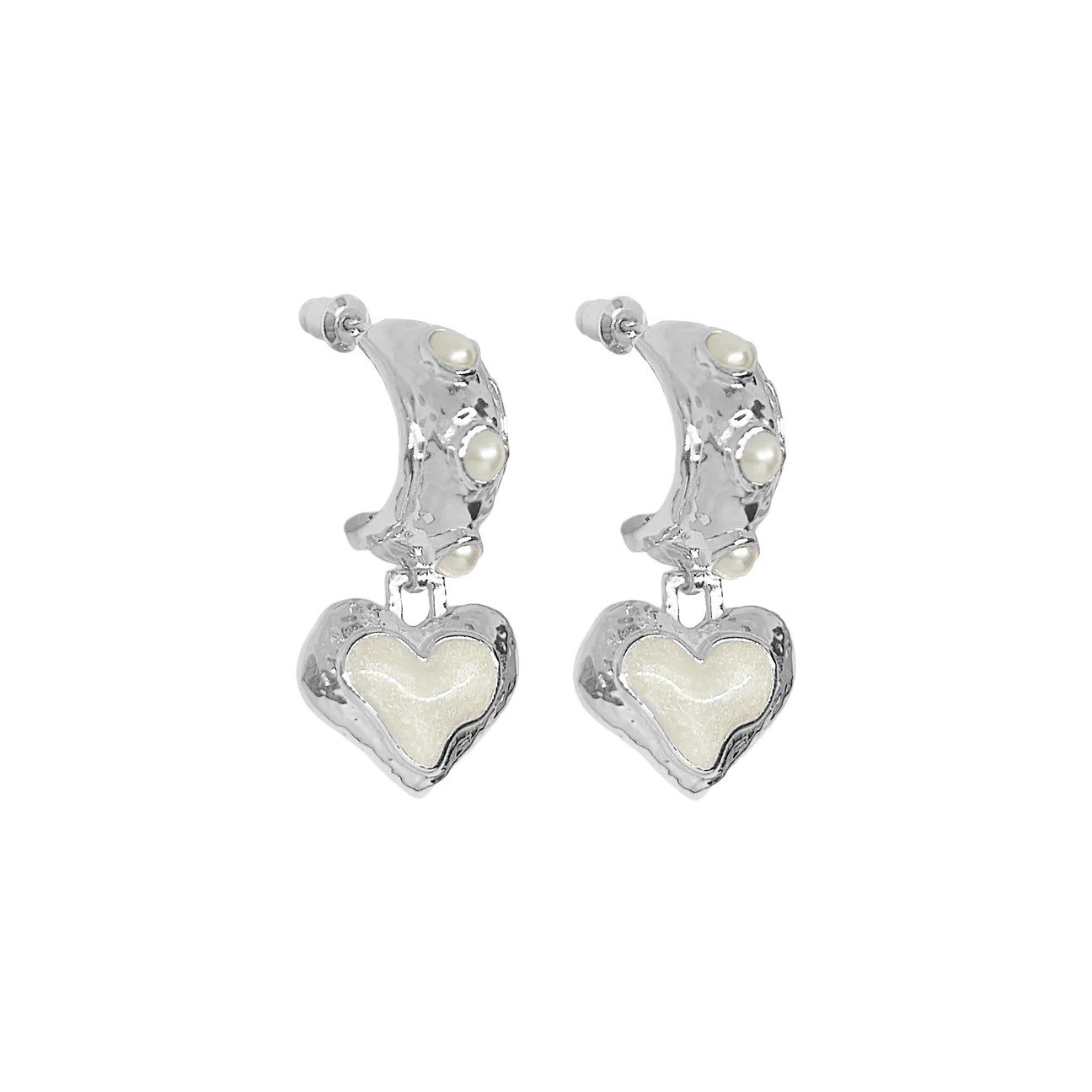 ELENA EARRINGS SILVER - MOUNTAIN & MOON