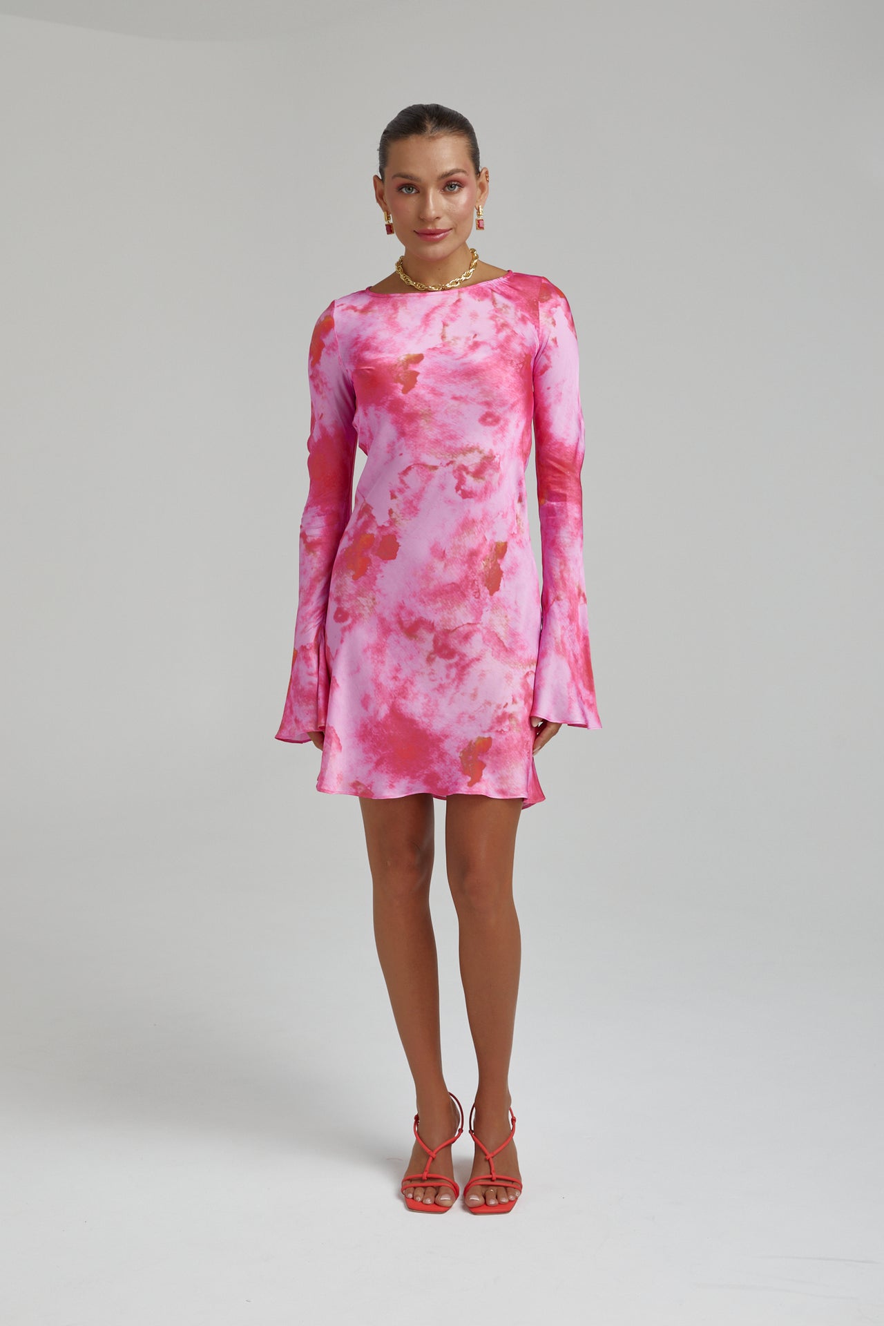 FARRAH MINI DRESS - HIBISCUS