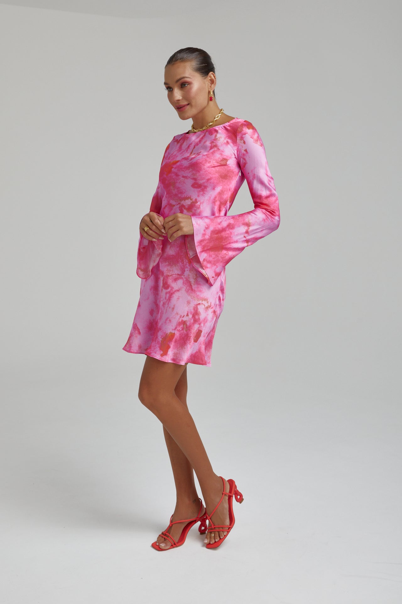 FARRAH MINI DRESS - HIBISCUS