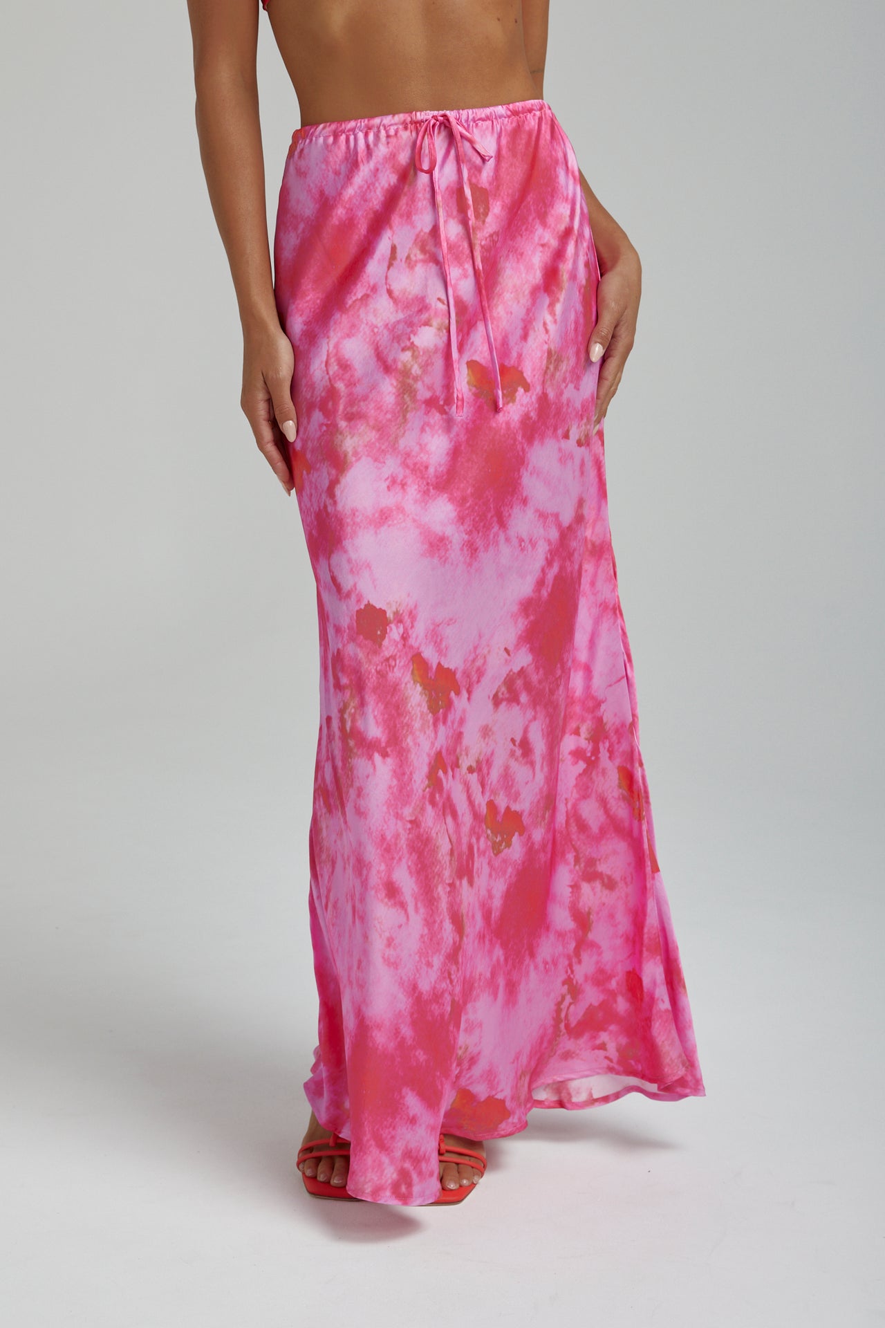 RELAXED MAXI SKIRT - HIBISCUS