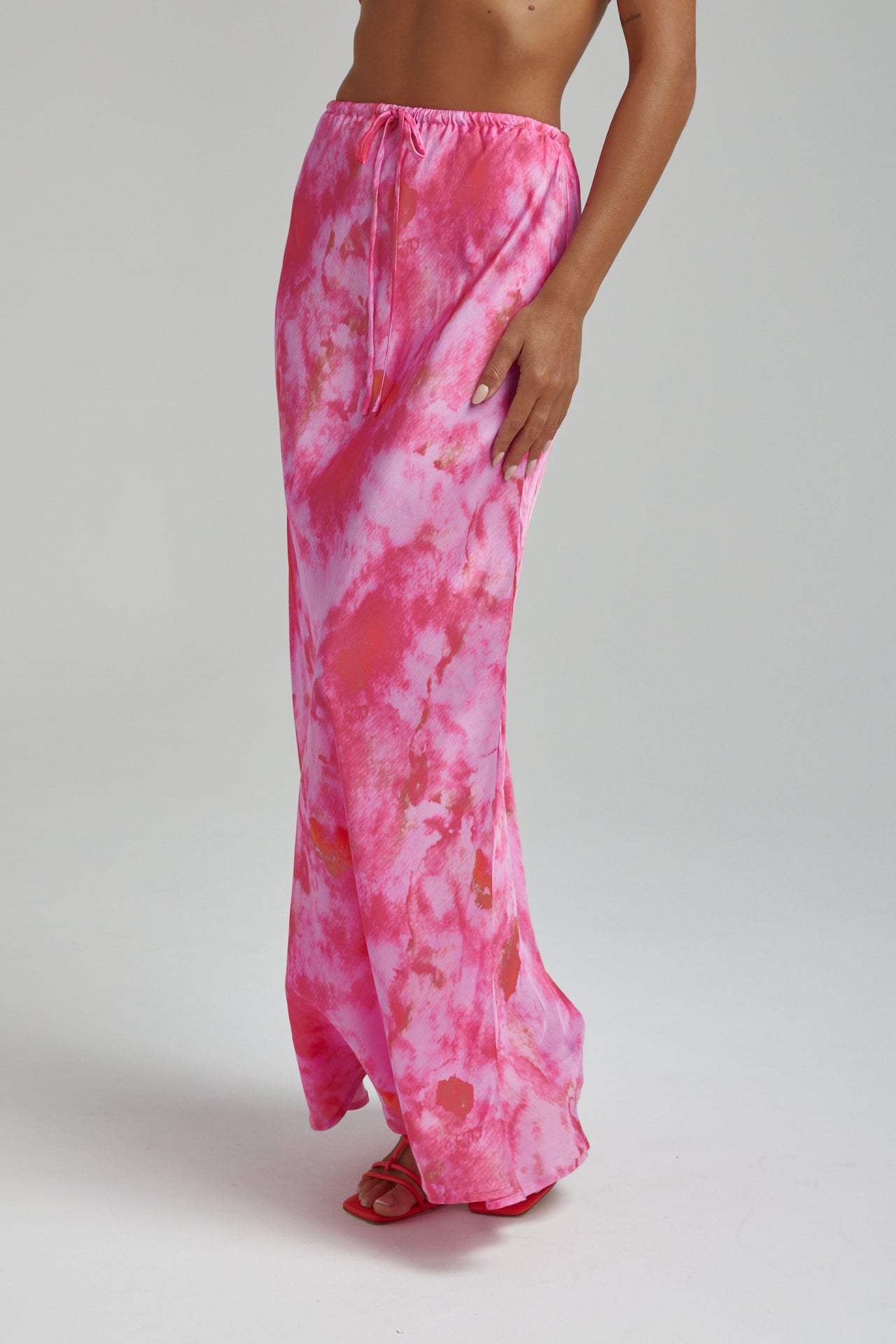 RELAXED MAXI SKIRT - HIBISCUS