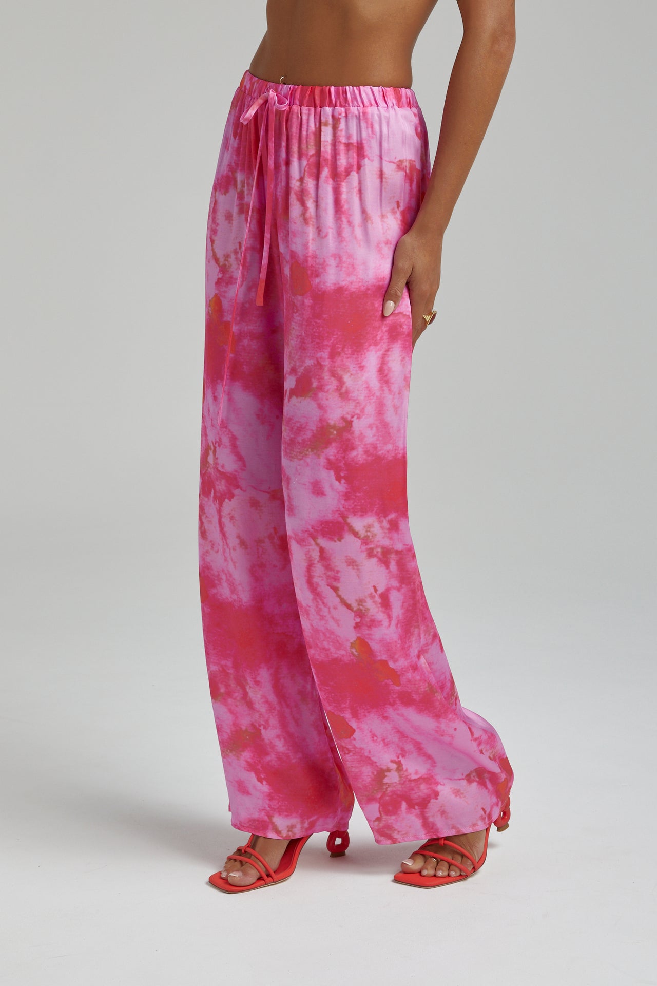 RELAXED PANTS - HIBISCUS