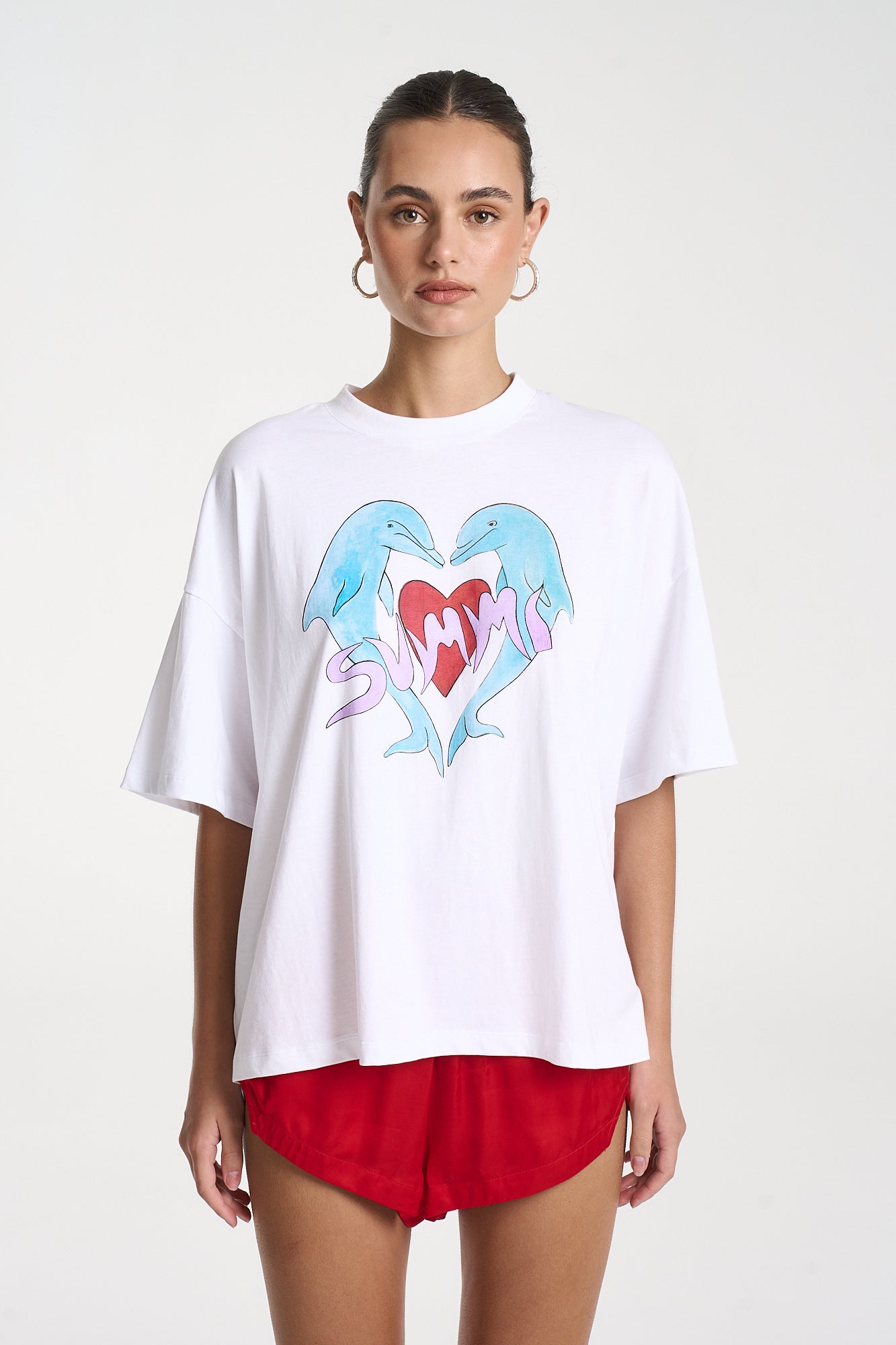 I HEART DOLPHINS TEE - WHITE TROPPO