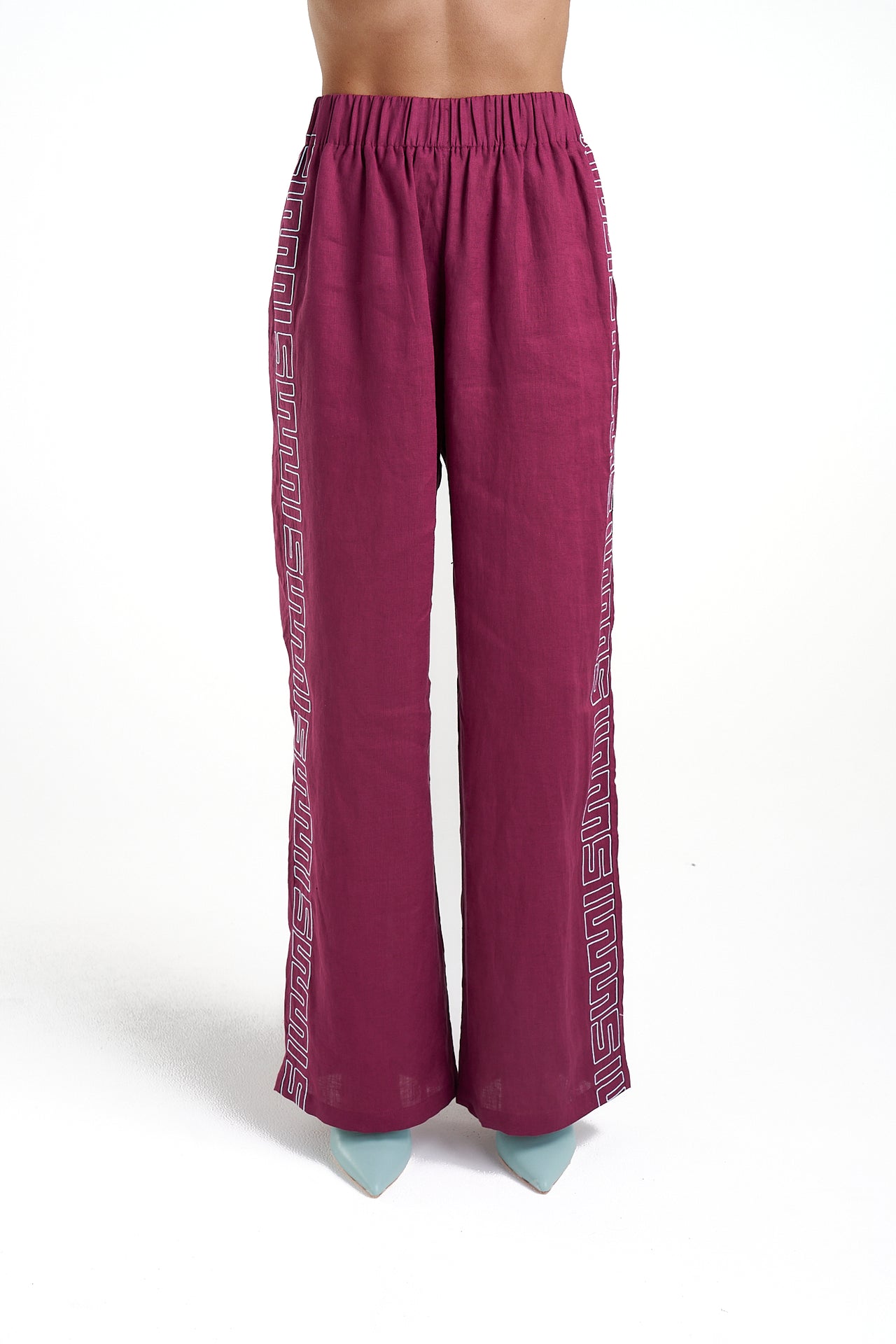 SIG LINEN PANT - PLUM