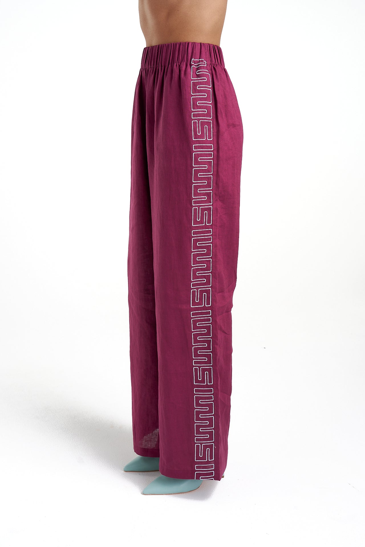 SIG LINEN PANT - PLUM