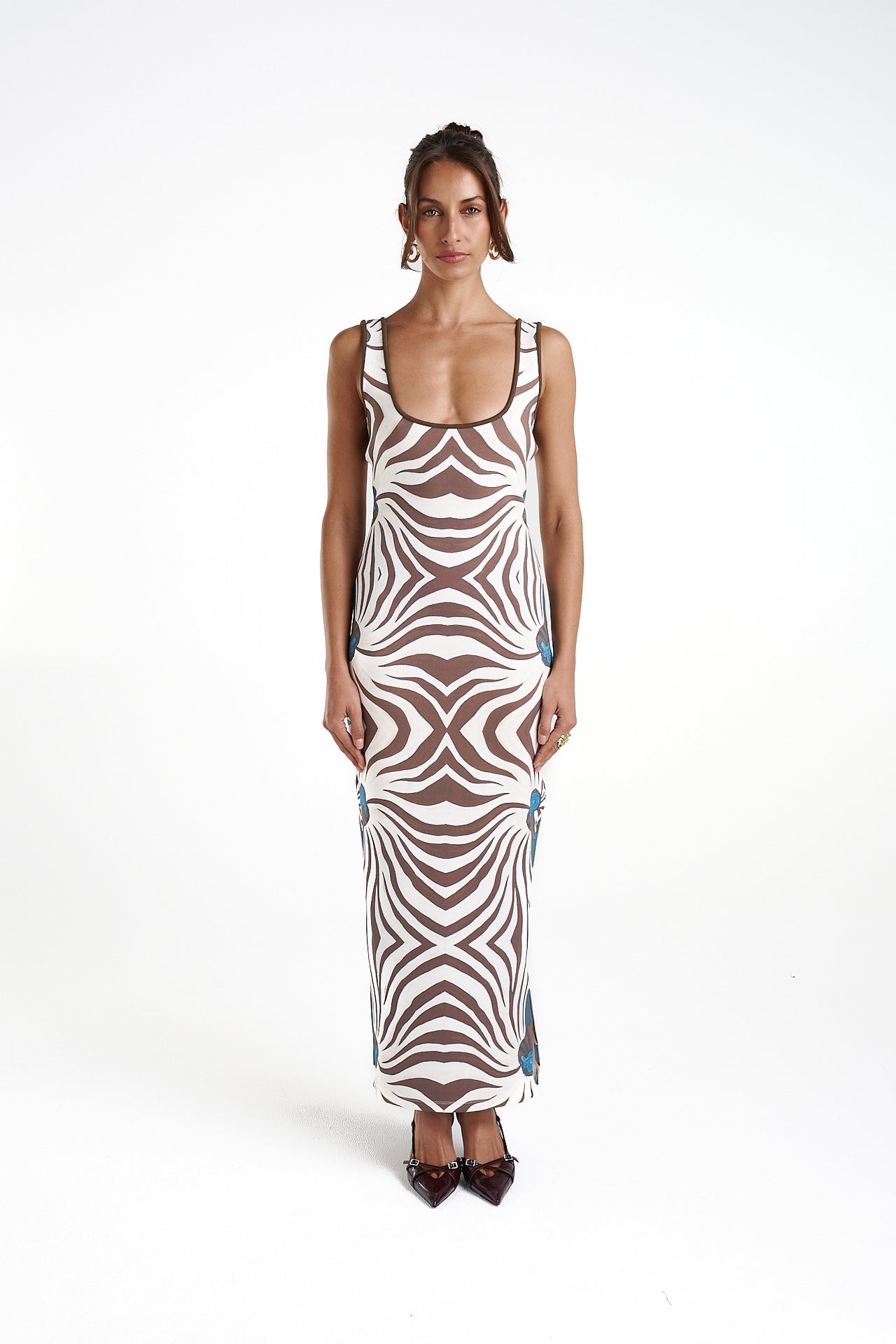 SCOOP NECK MAXI DRESS - NAUTILUS