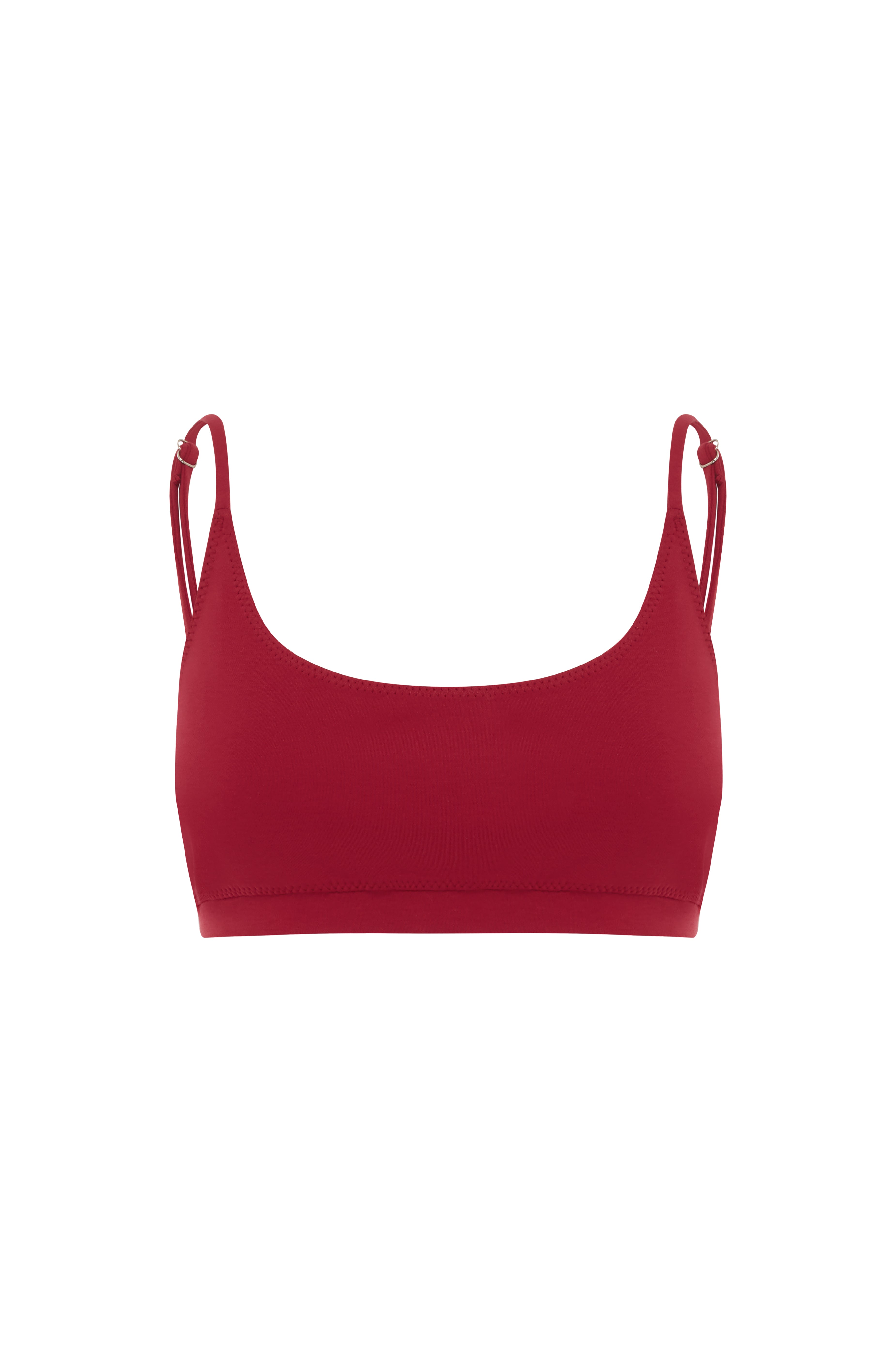 SPORTS CROP  - CARMINE RED