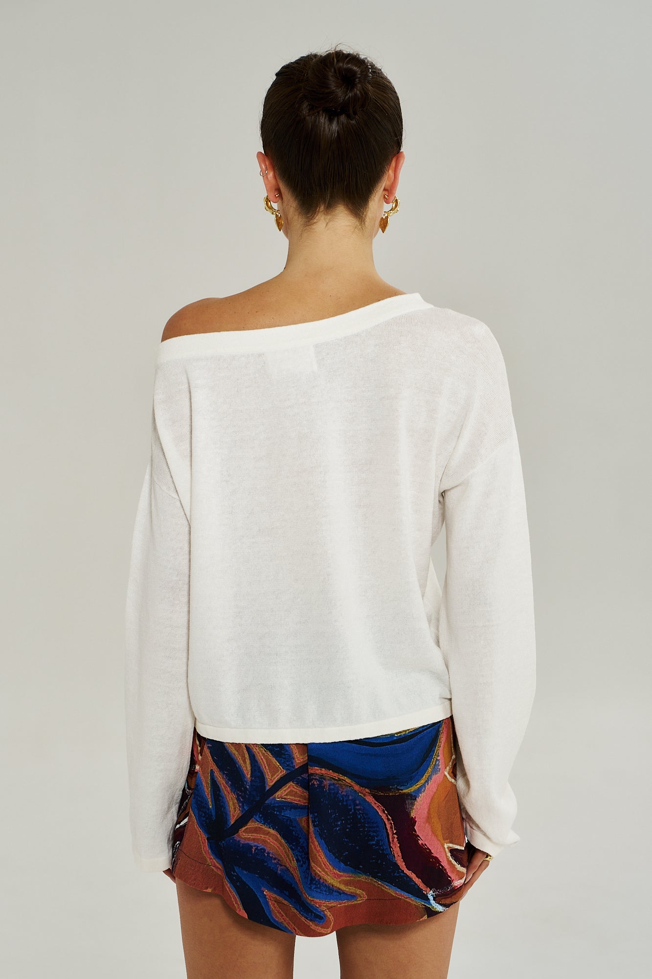 LOLA LS KNIT - VINTAGE WHITE