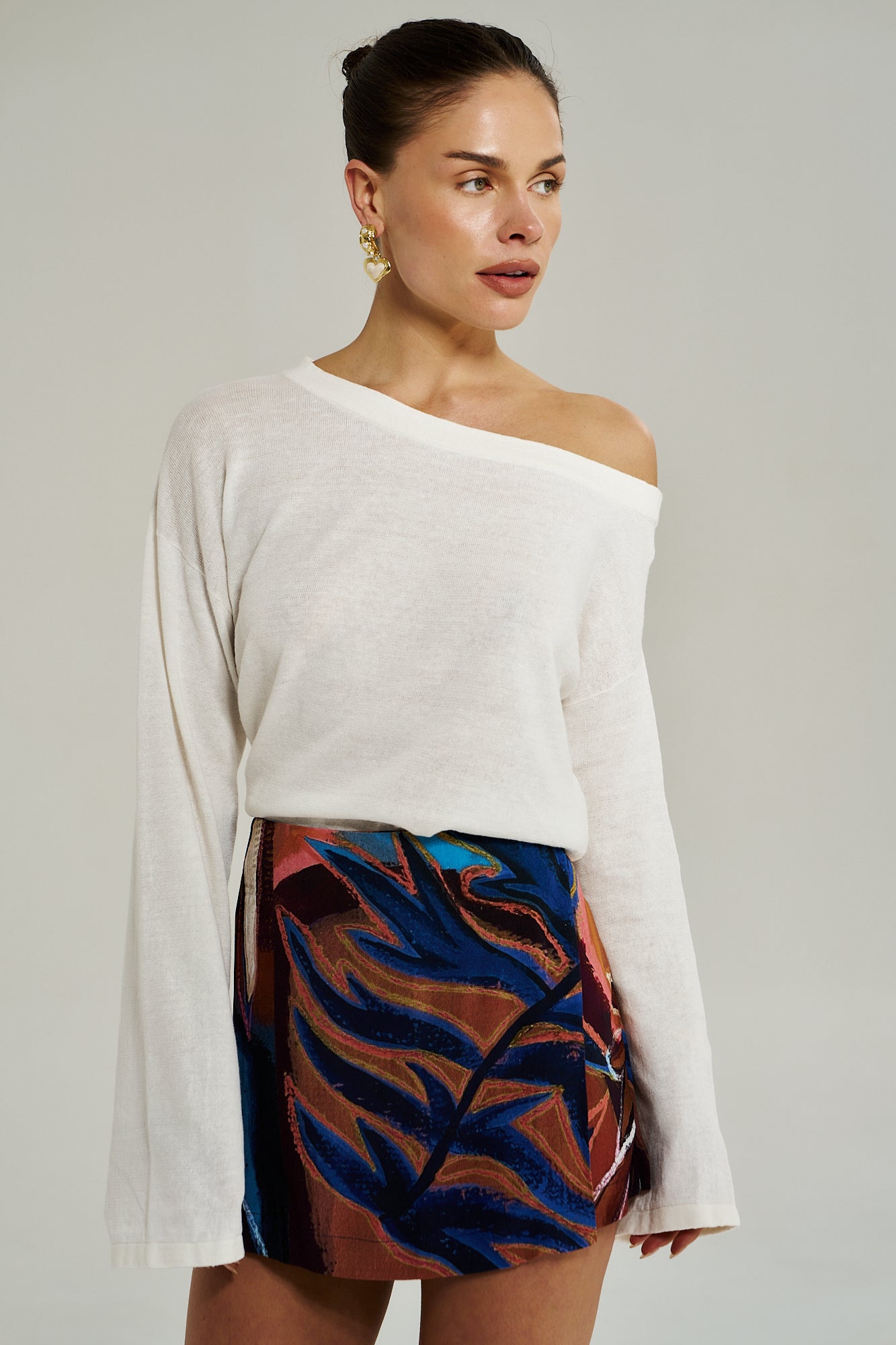 LOLA LS KNIT - VINTAGE WHITE