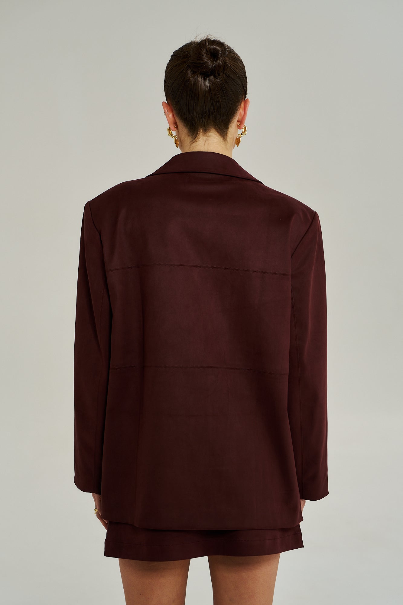 VEGAN SUEDE JACKET - SYRAH