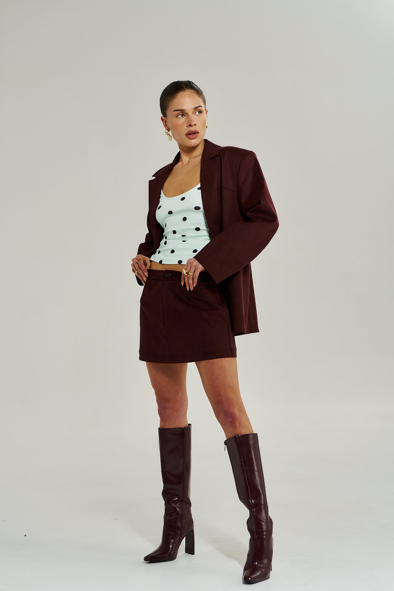 VEGAN SUEDE JACKET - SYRAH