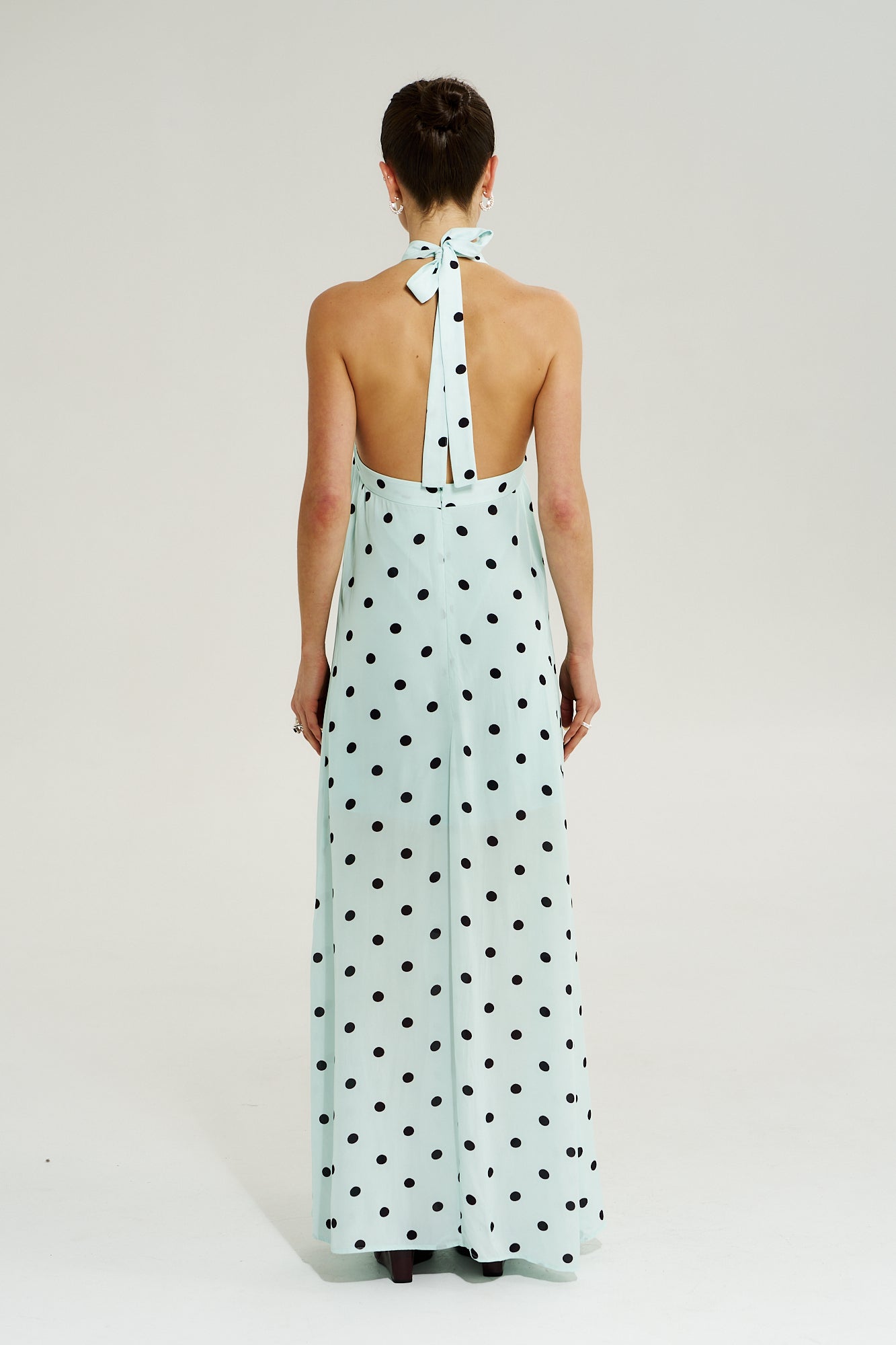 CROSS OVER HALTER MAXI DRESS - PINOT DROPS