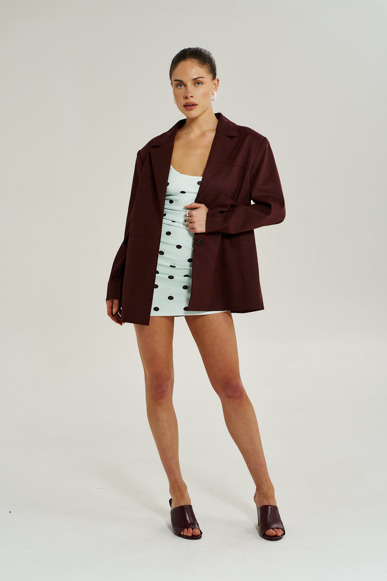 VEGAN SUEDE JACKET - SYRAH