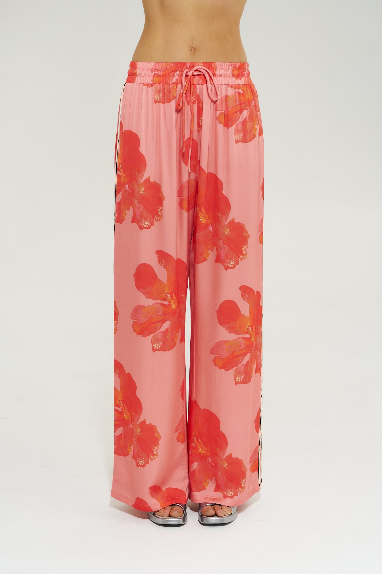 WIDE LEG PANT - PEACH PETALS
