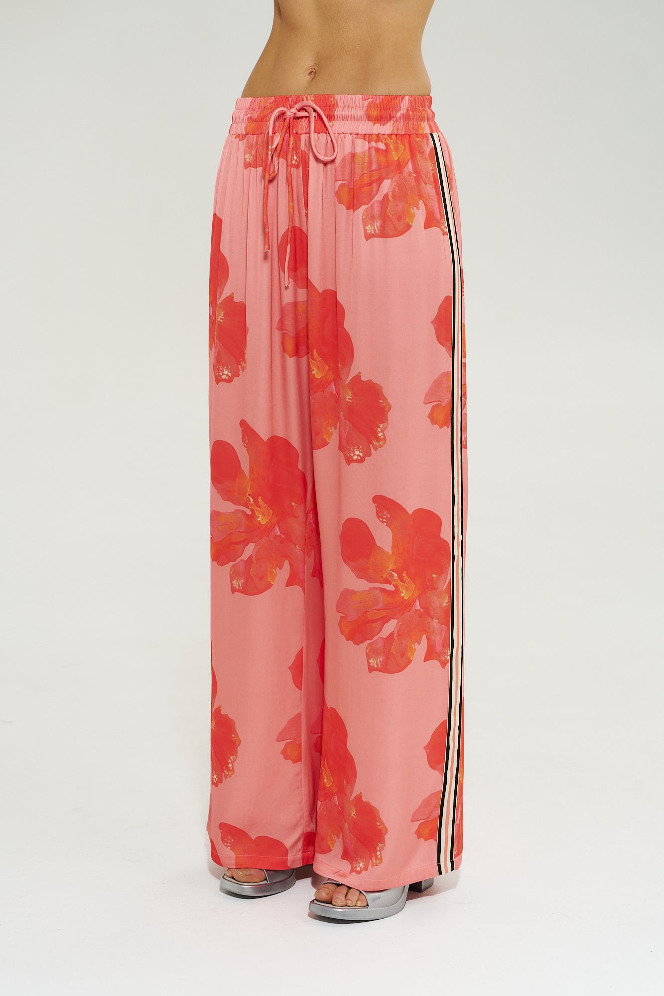 WIDE LEG PANT - PEACH PETALS