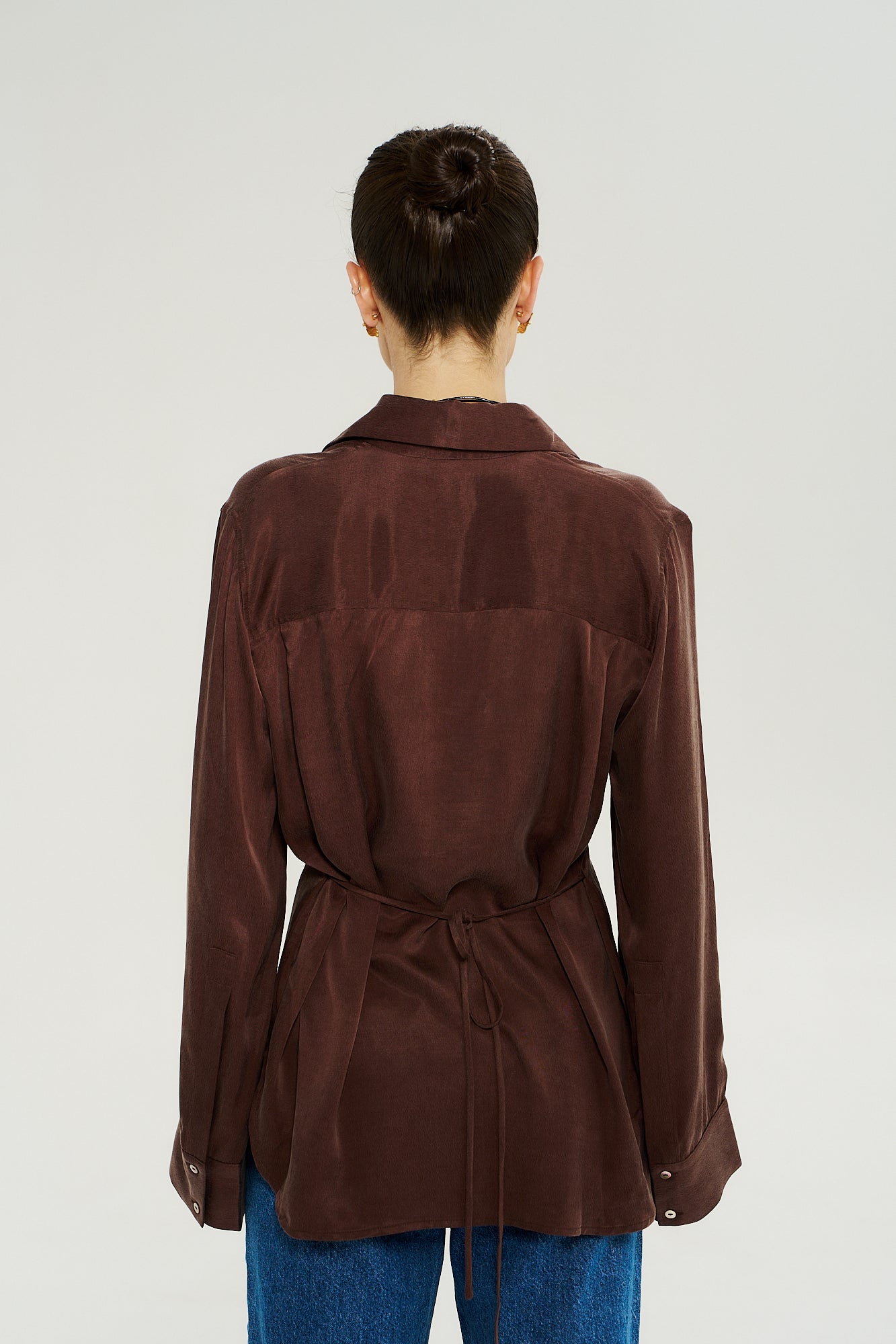 BOWIE LS SHIRT - CHOCOLAT