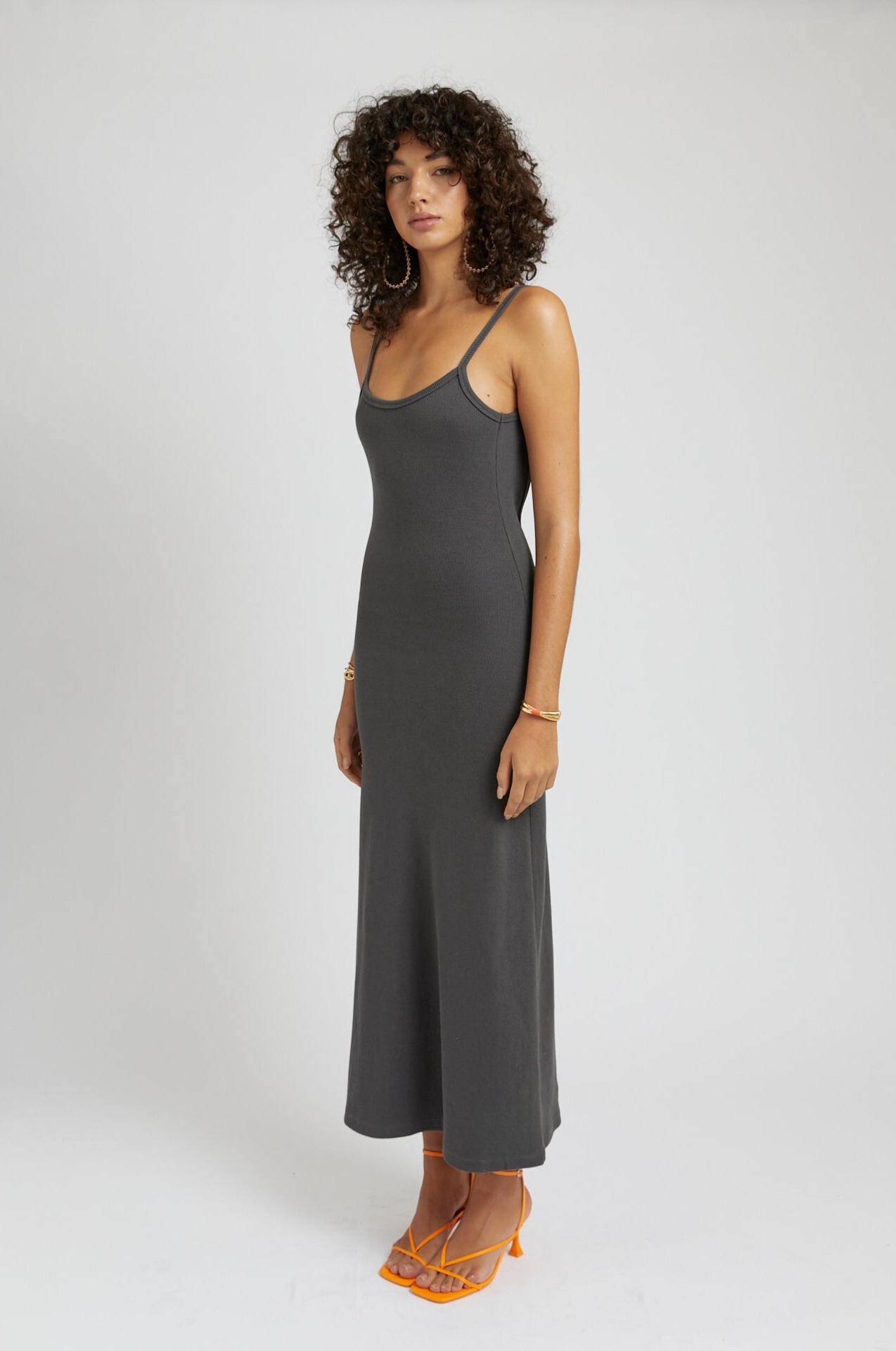Charcoal gray maxi sales dress