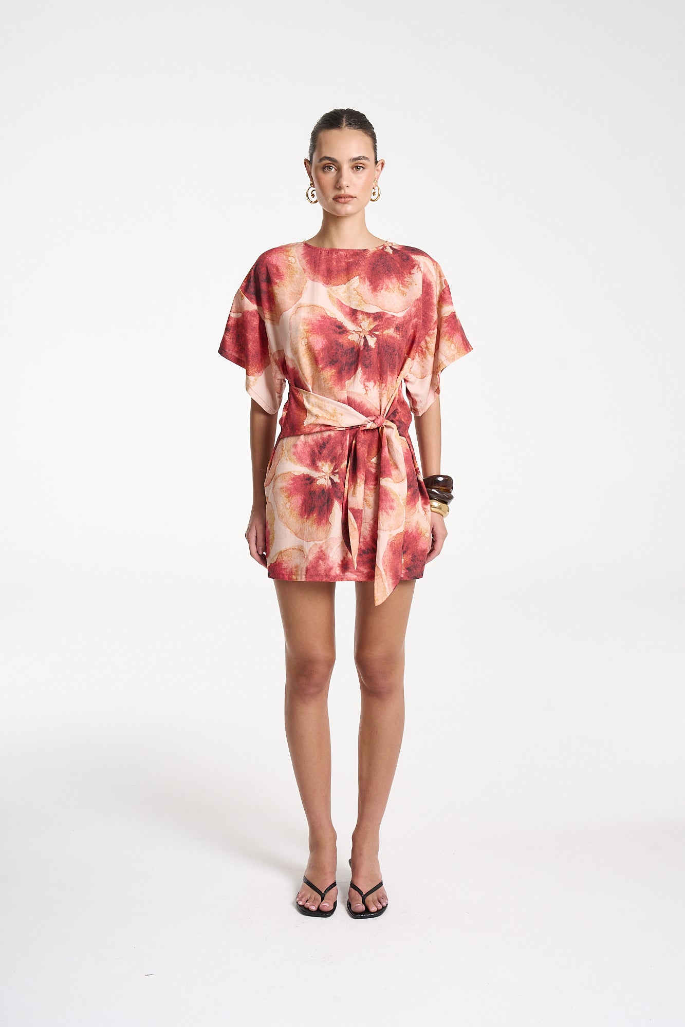 TIE FRONT DRESS - ALOHA