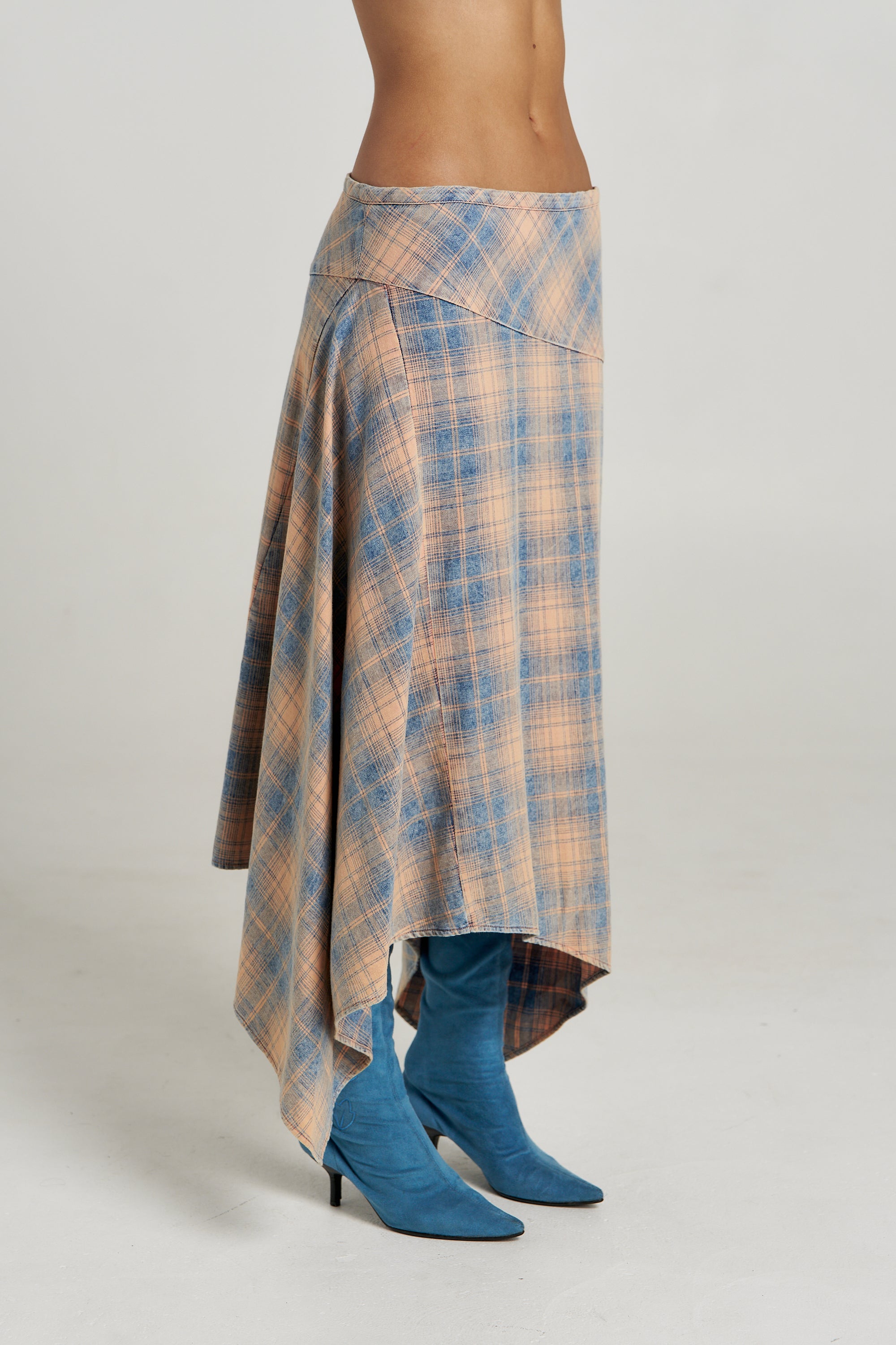 FRENCHIE SKIRT - APEROL CHECK