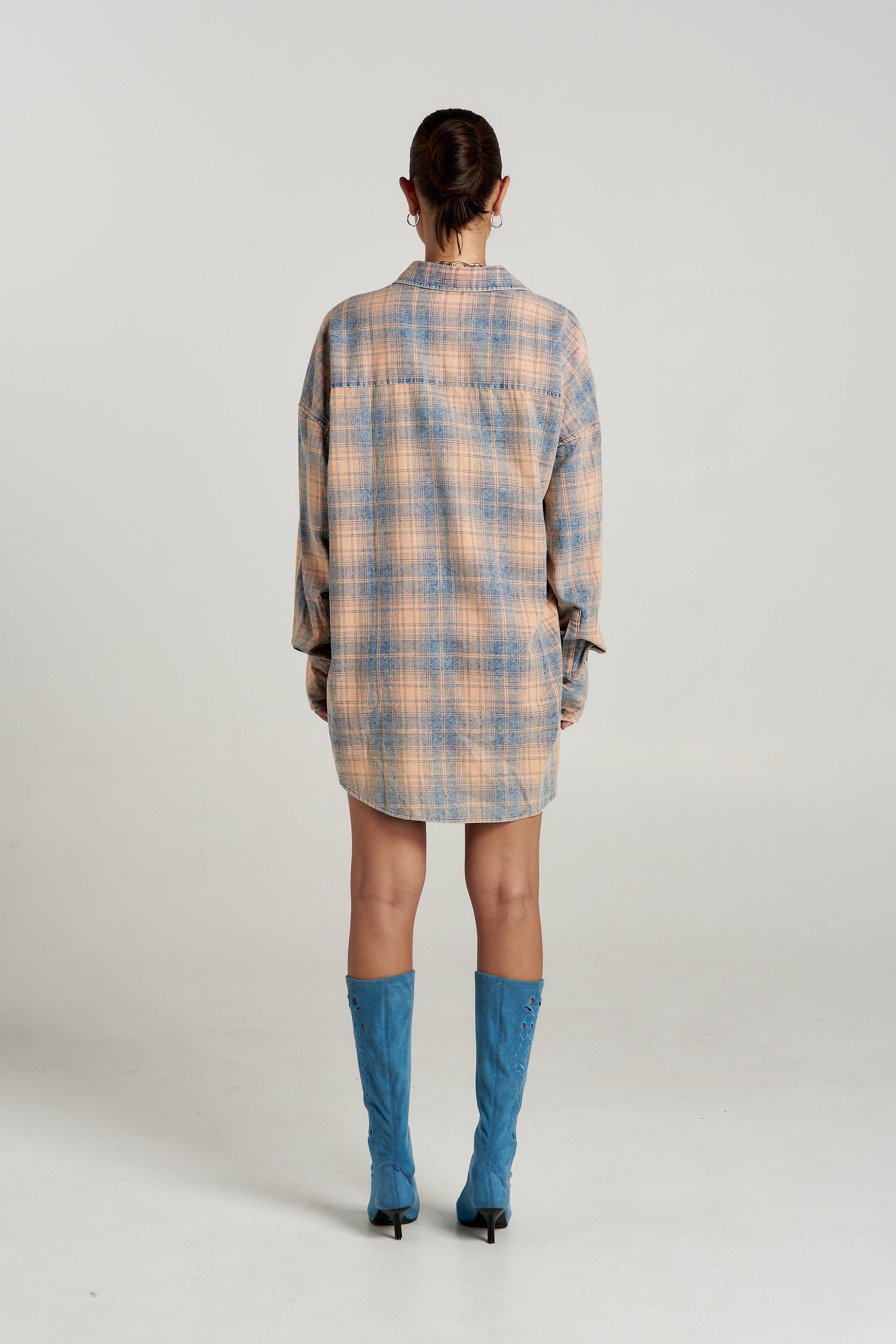 PIP SHIRT DRESS - APEROL CHECK
