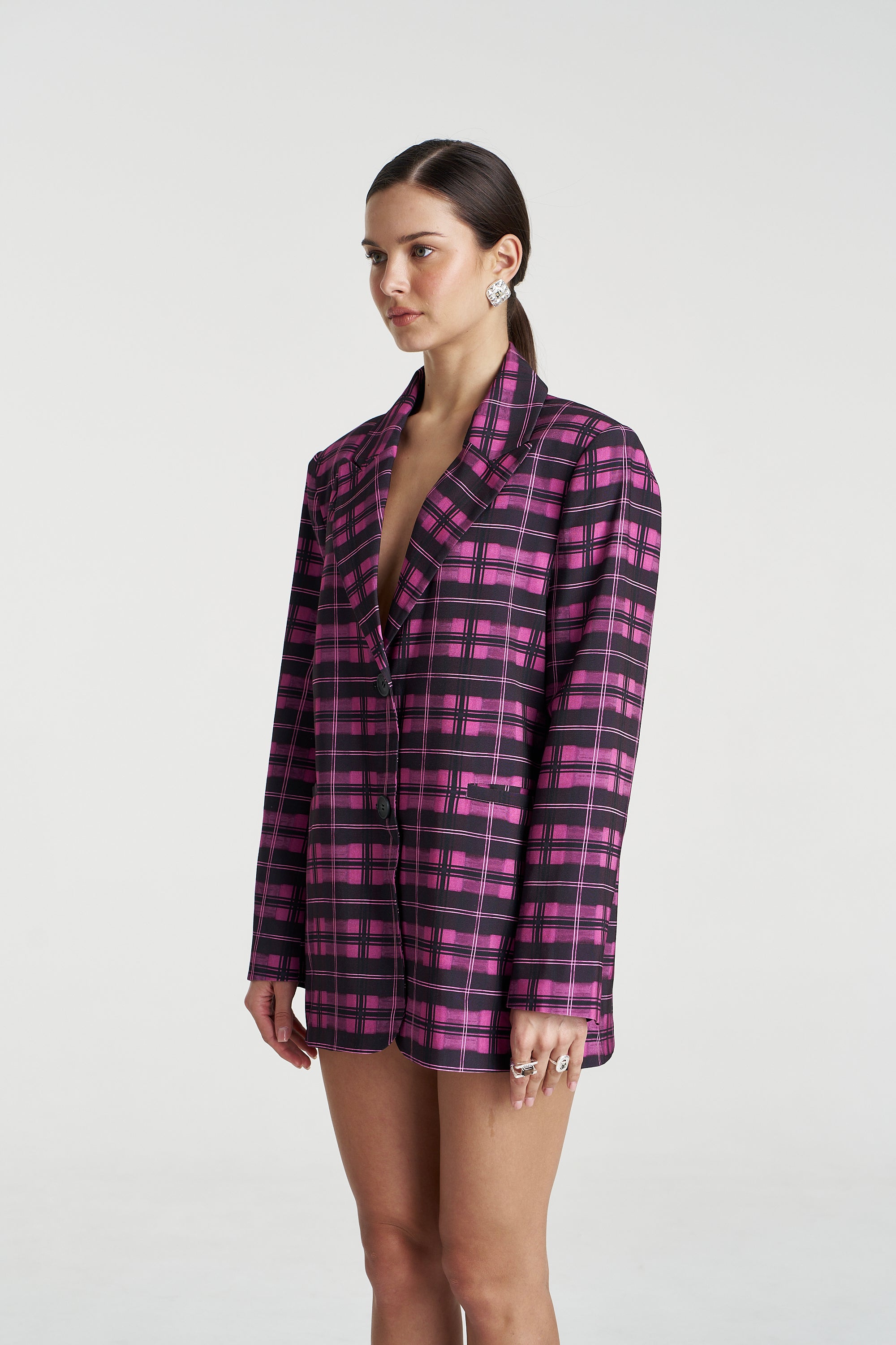 OS BLAZER - AZALEA PLAID