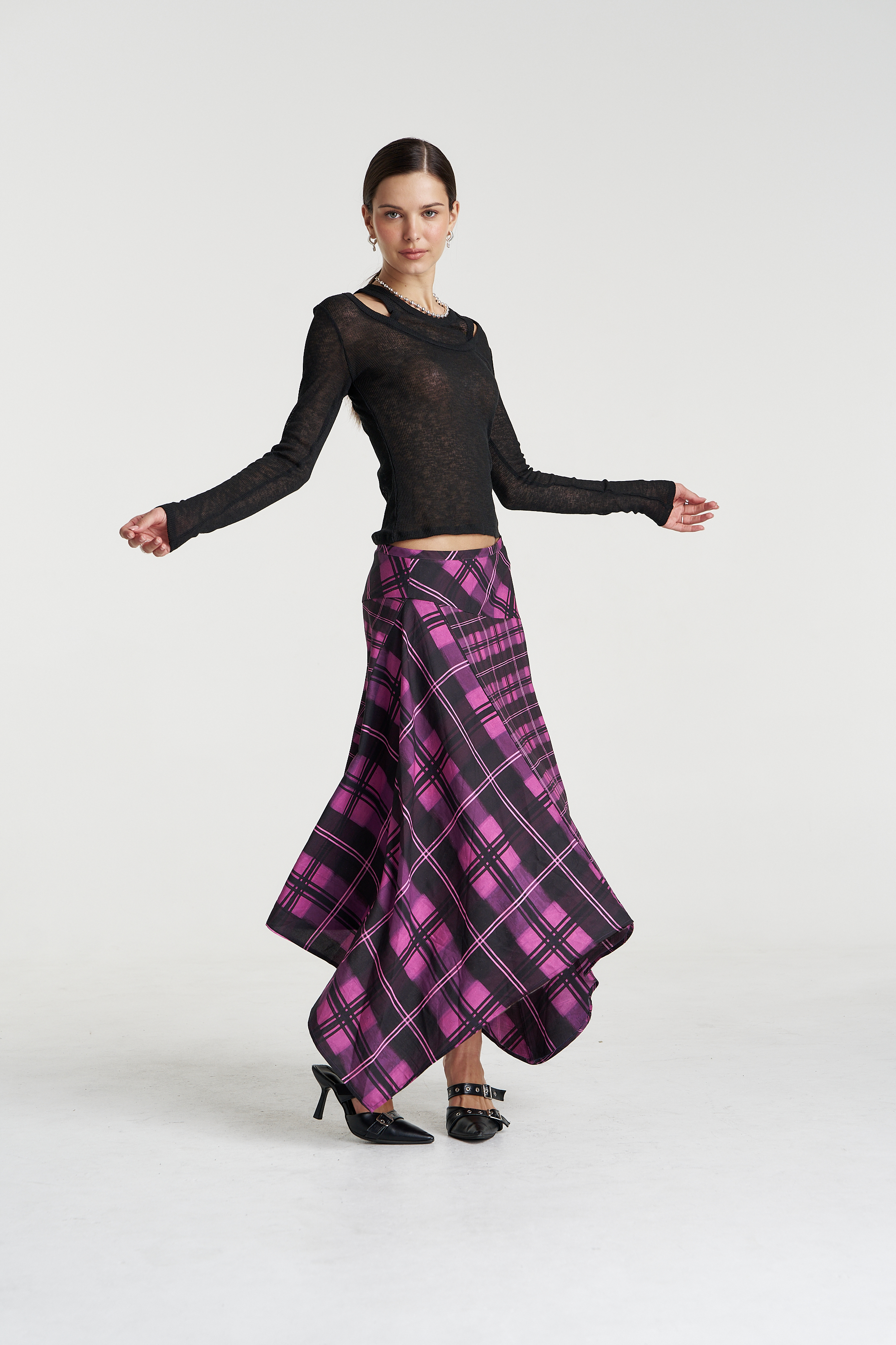 FRENCHIE SKIRT - AZALEA PLAID