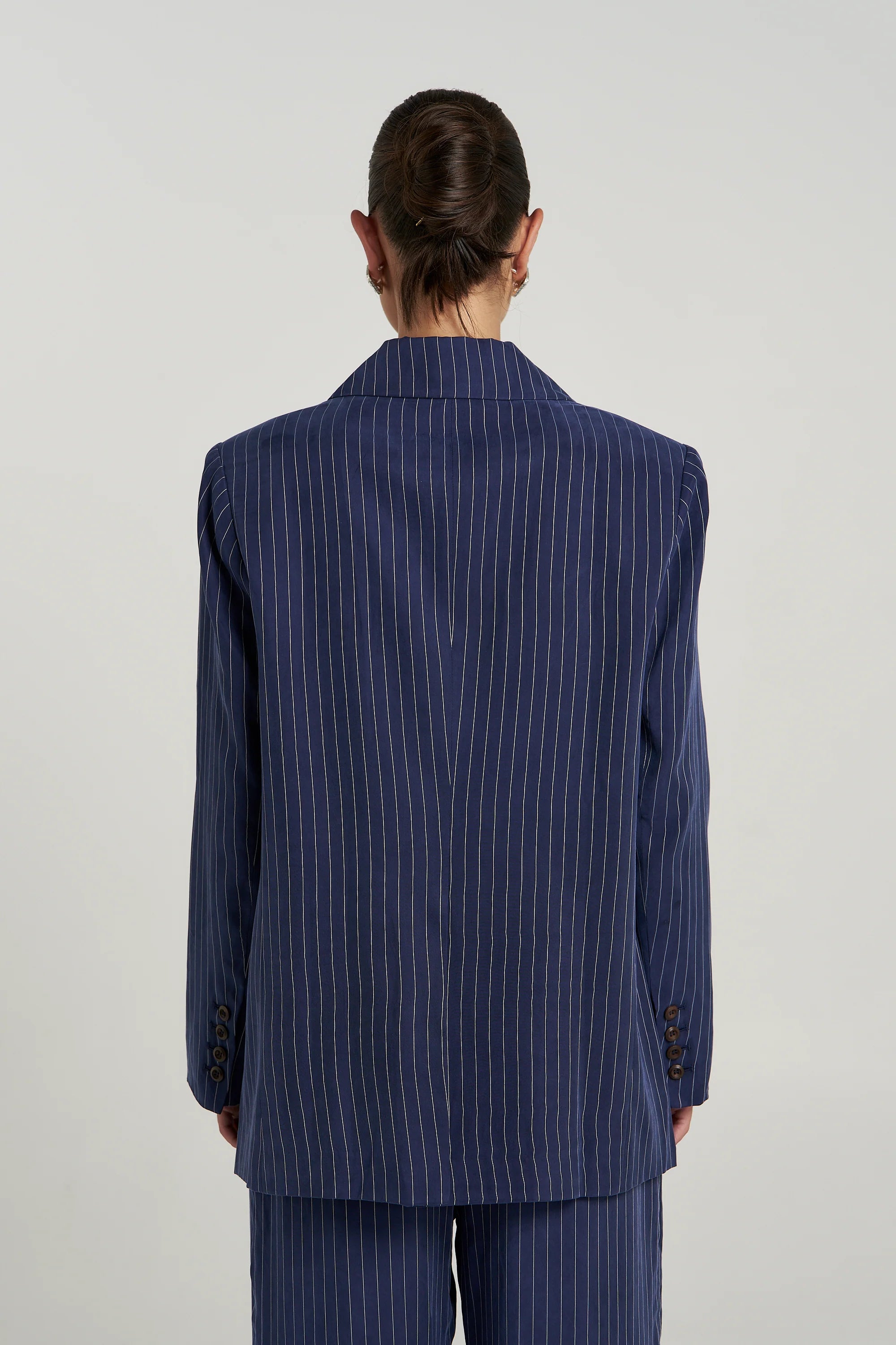 OS BLAZER - NAVY PINSTRIPE