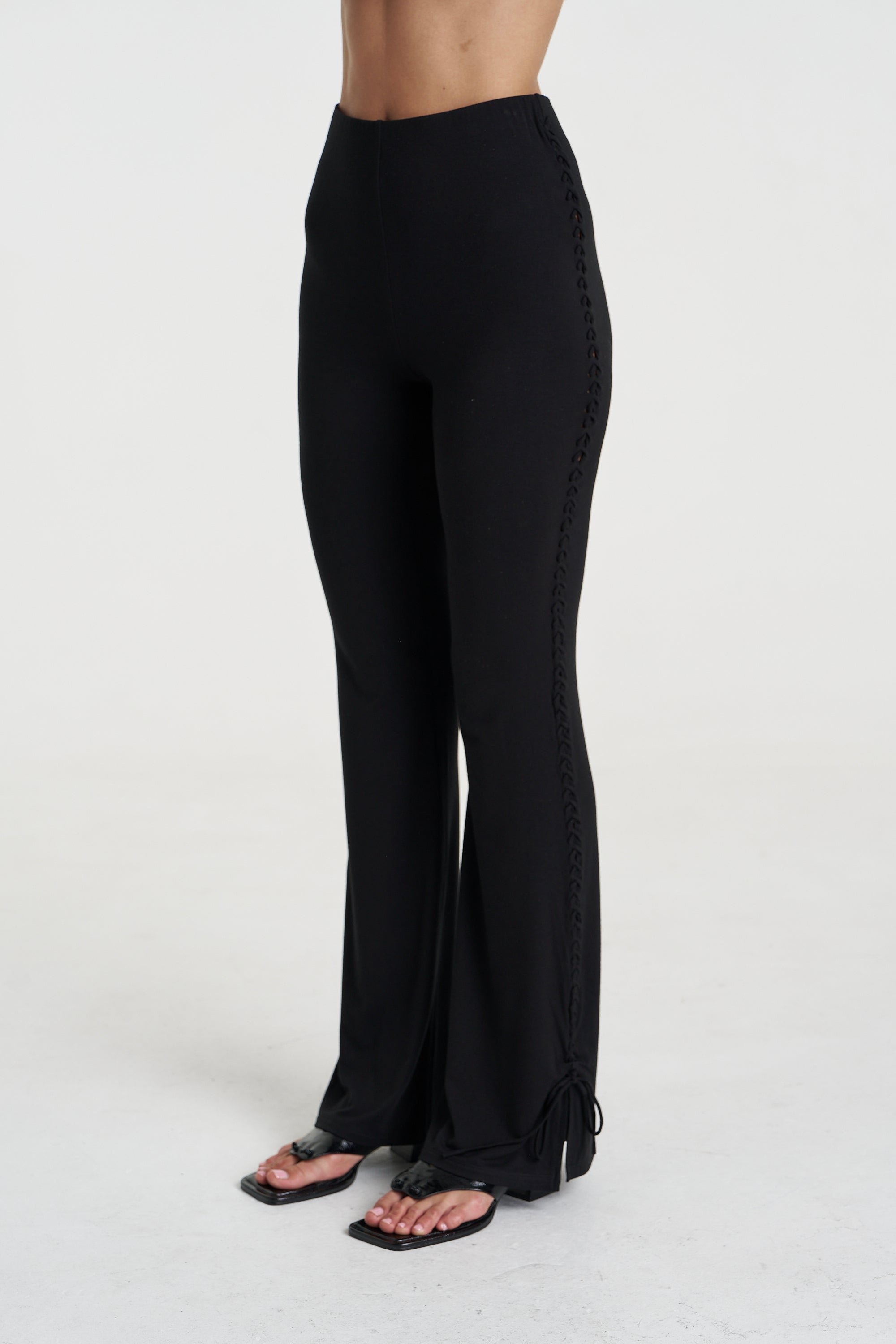EVE TIE PANT - BLACK