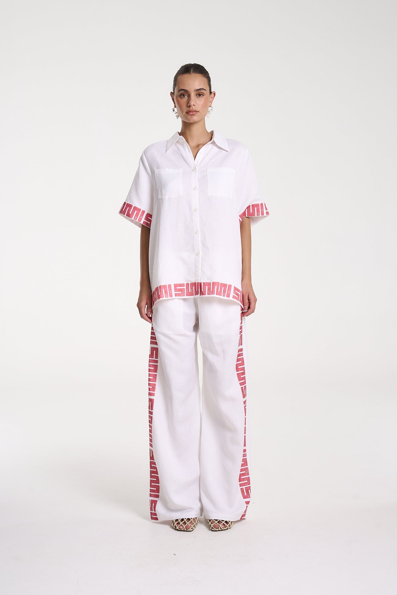 SIG LINEN SHIRT - NEON PLAID