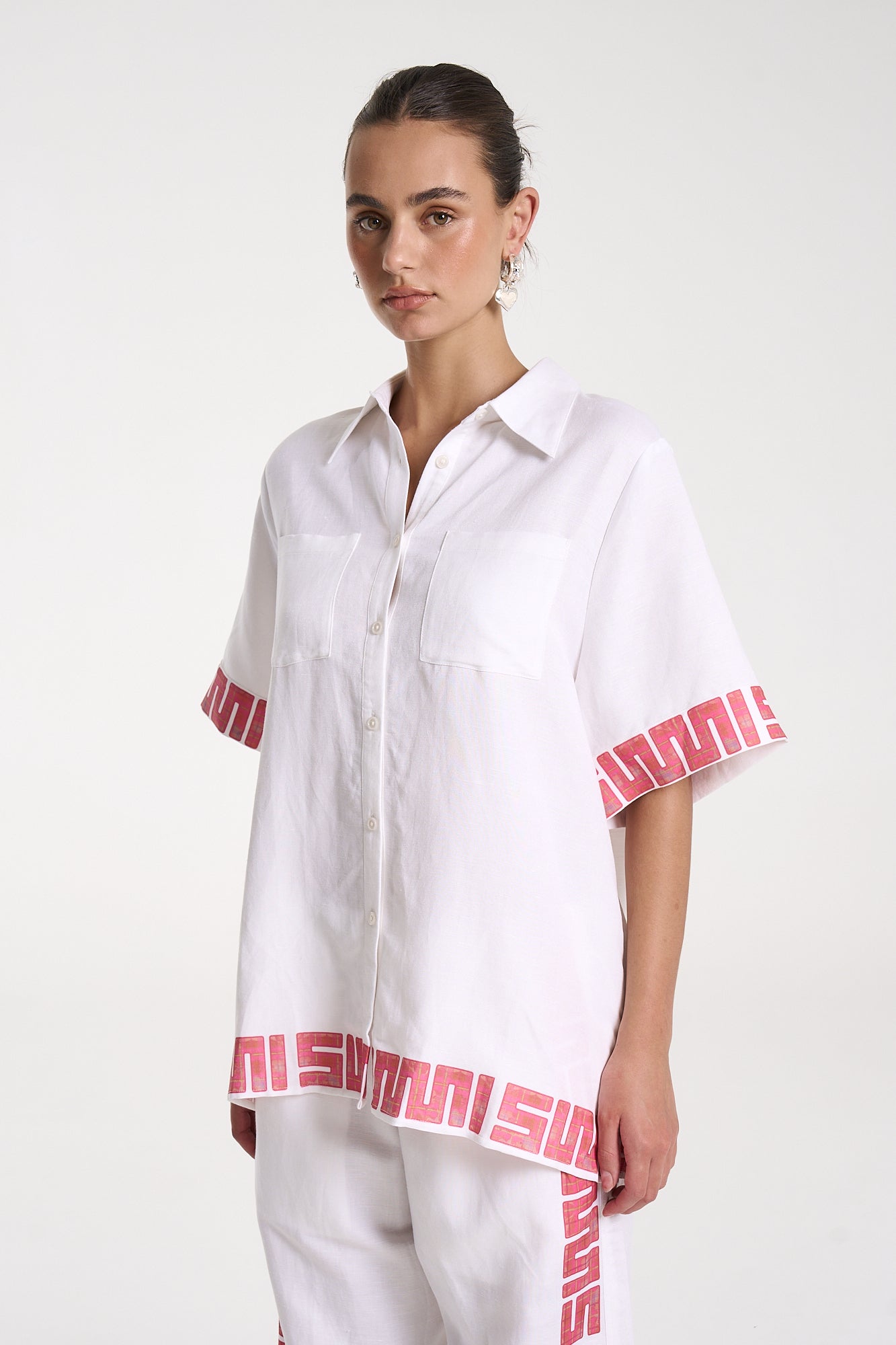 SIG LINEN SHIRT - NEON PLAID