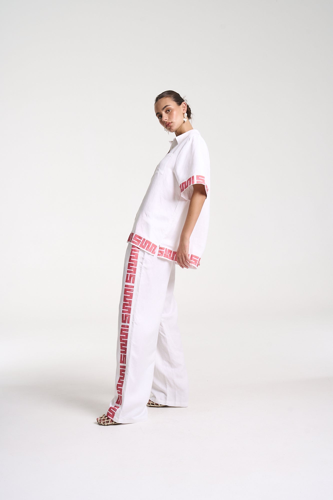 SIG LINEN SHIRT - NEON PLAID
