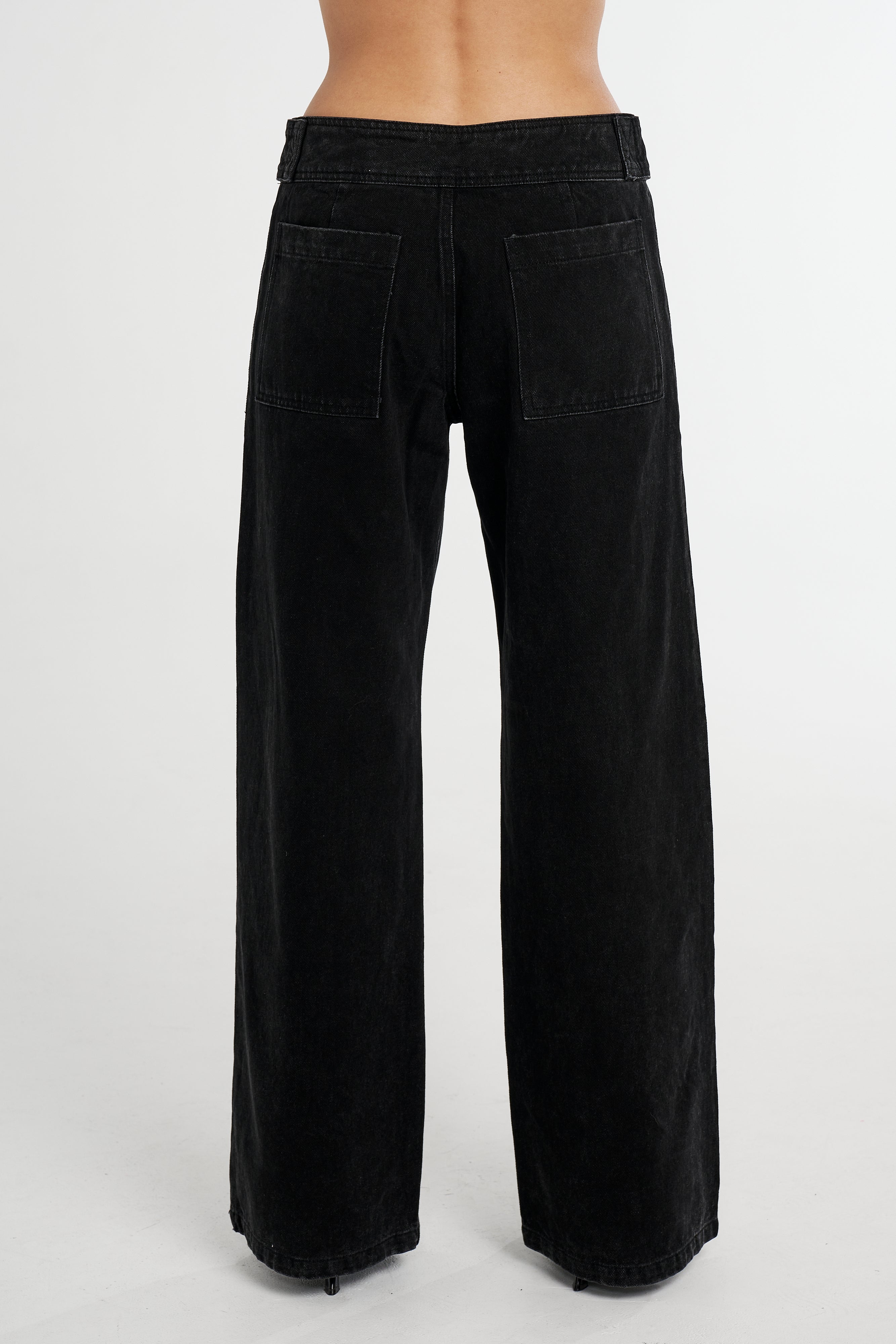 BUCKLE JEANS - BLACK WASH DENIM