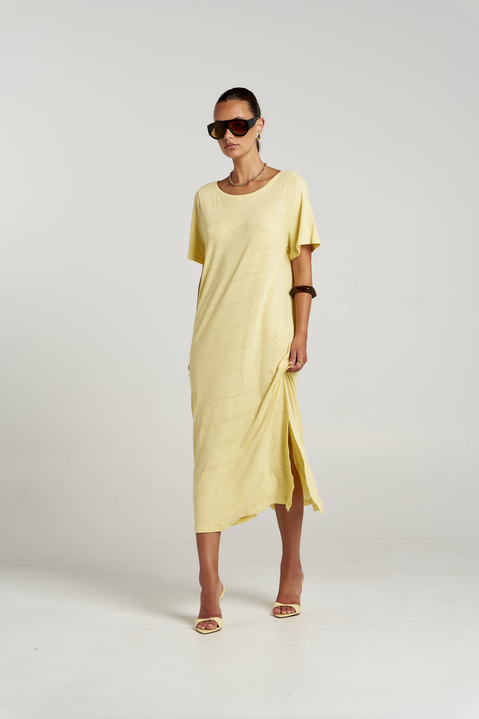 TEE MIDI DRESS - BUTTER