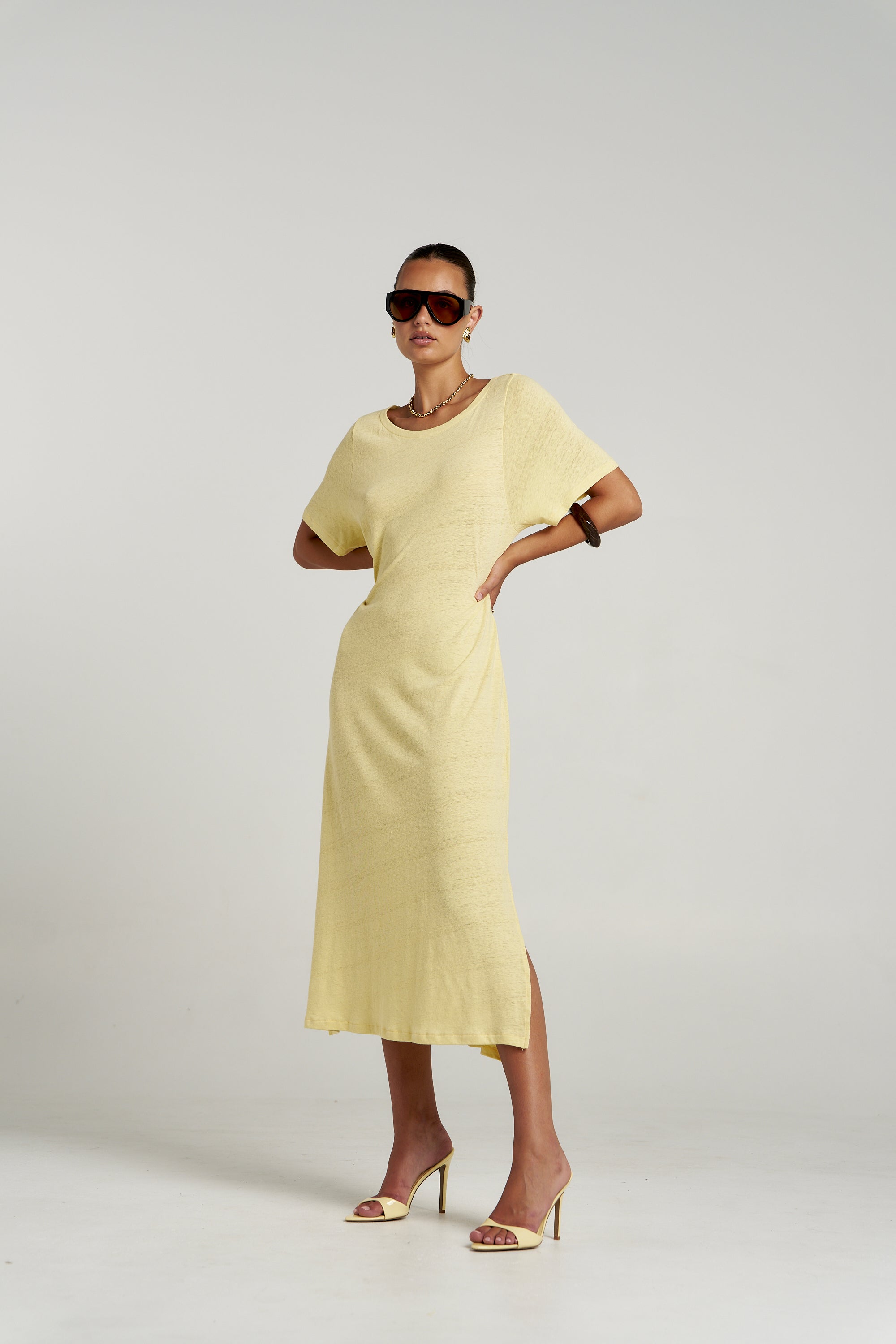 TEE MIDI DRESS - BUTTER