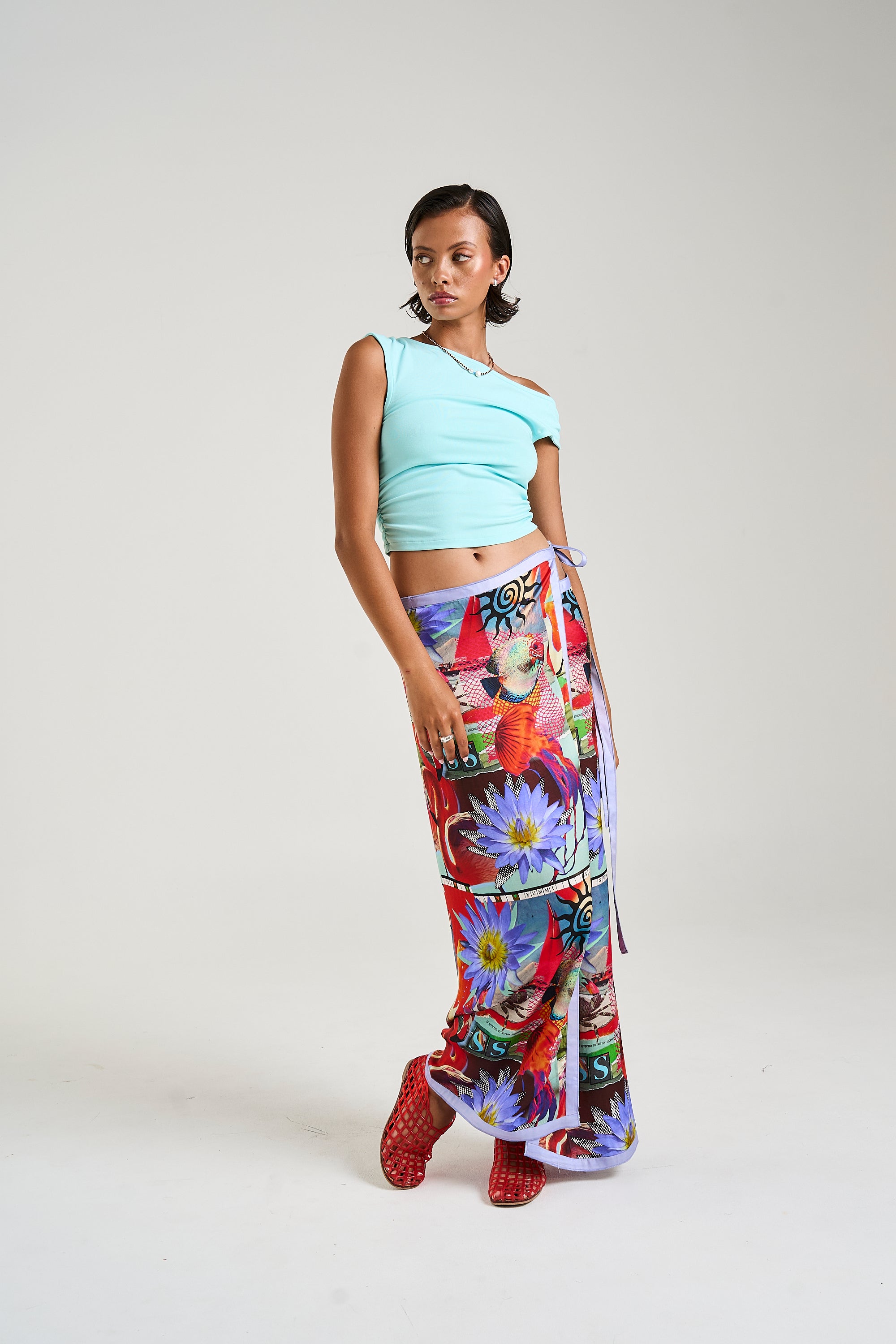 OFF SHOULDER TANK - AQUA