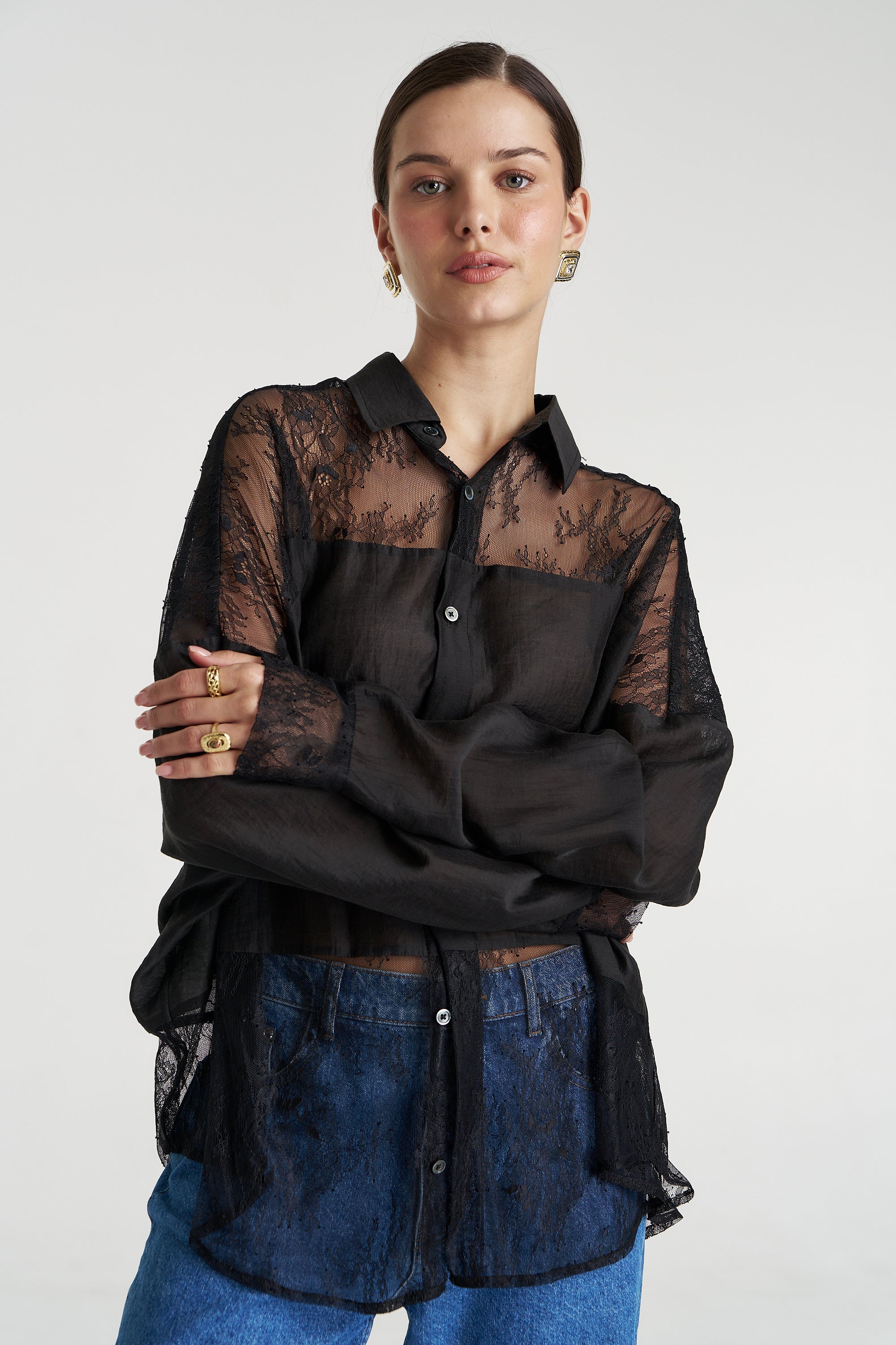 DUSK LS SHIRT - BLACK