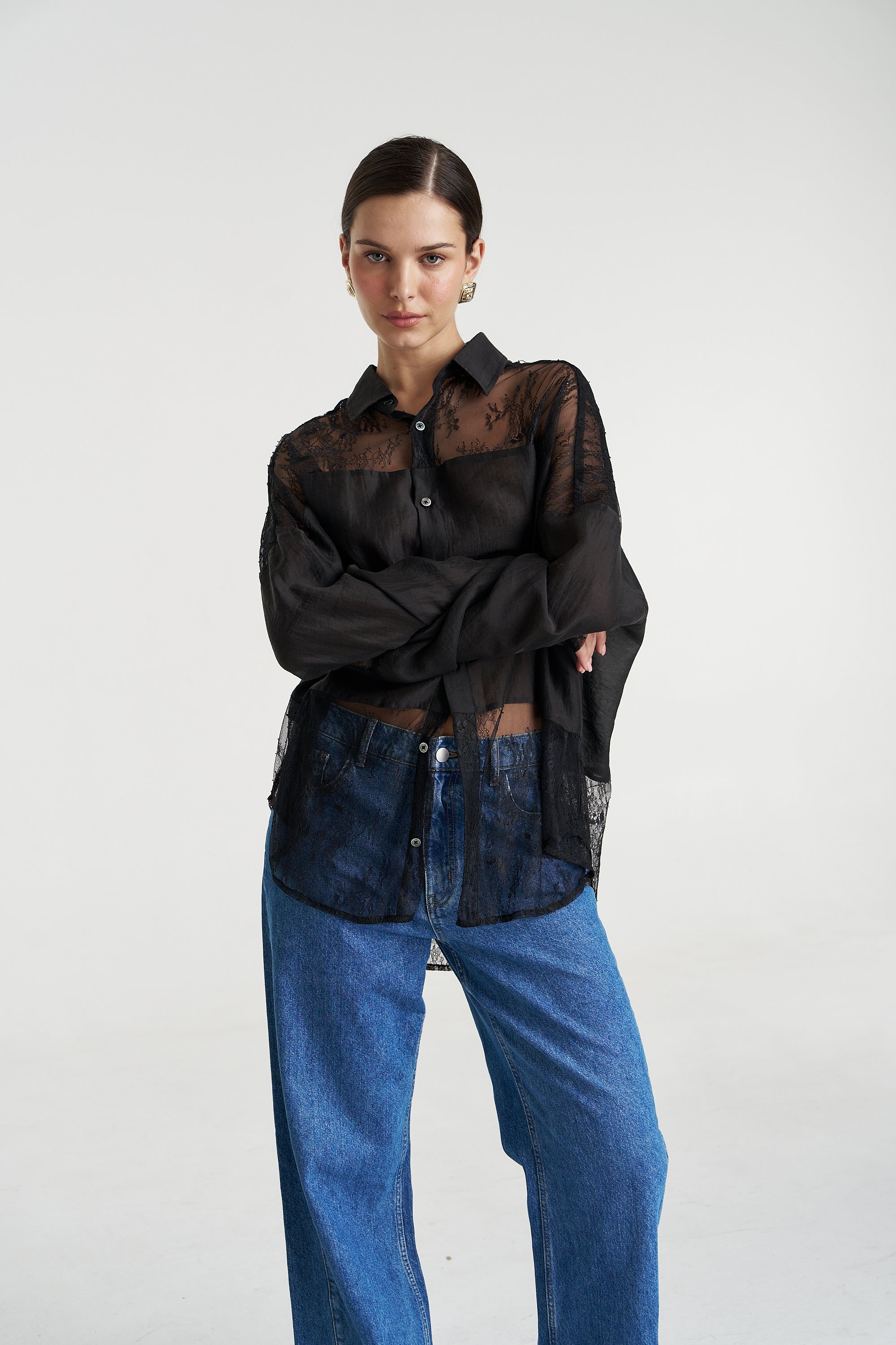 DUSK LS SHIRT - BLACK