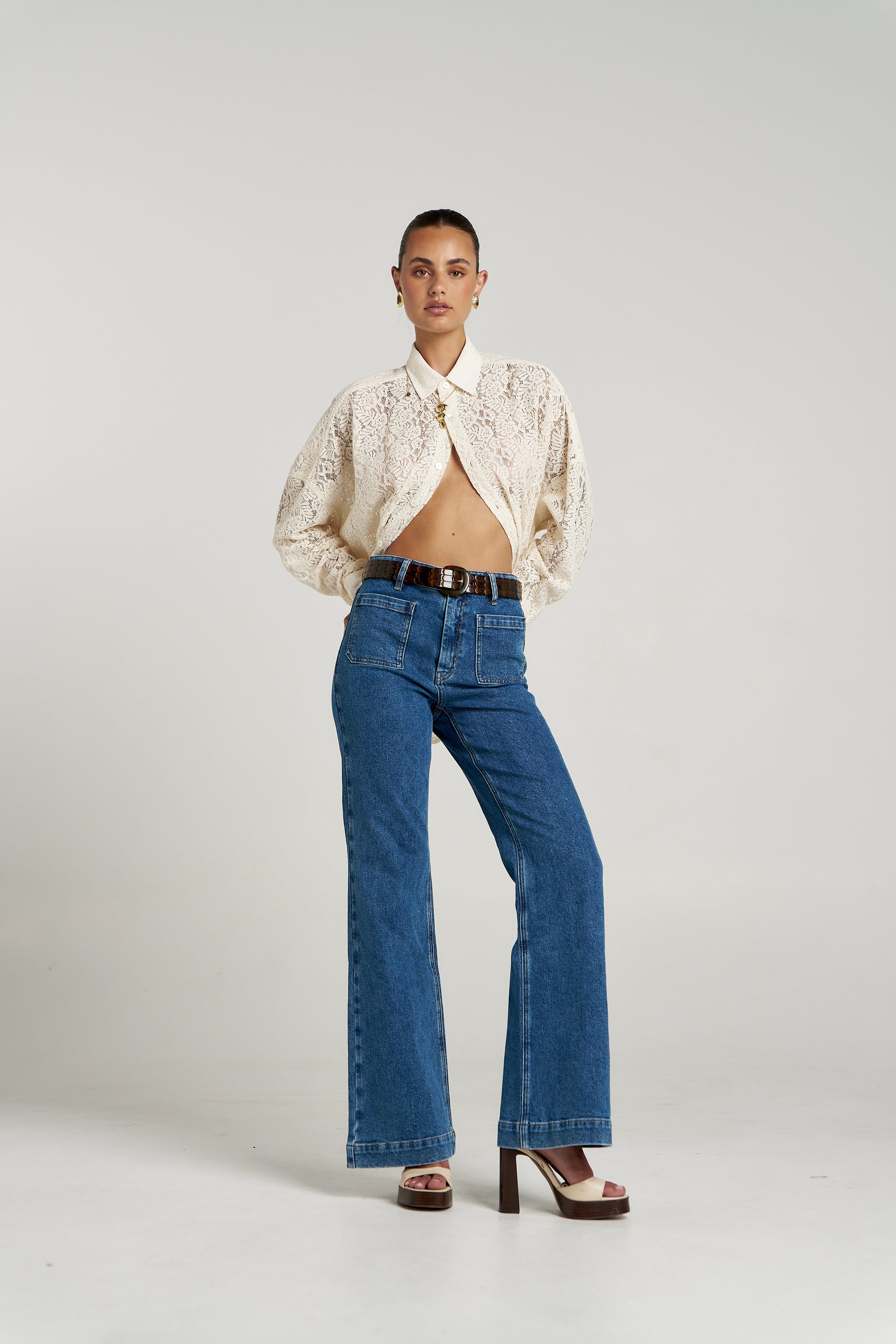 FLEUR LS SHIRT - ECRU