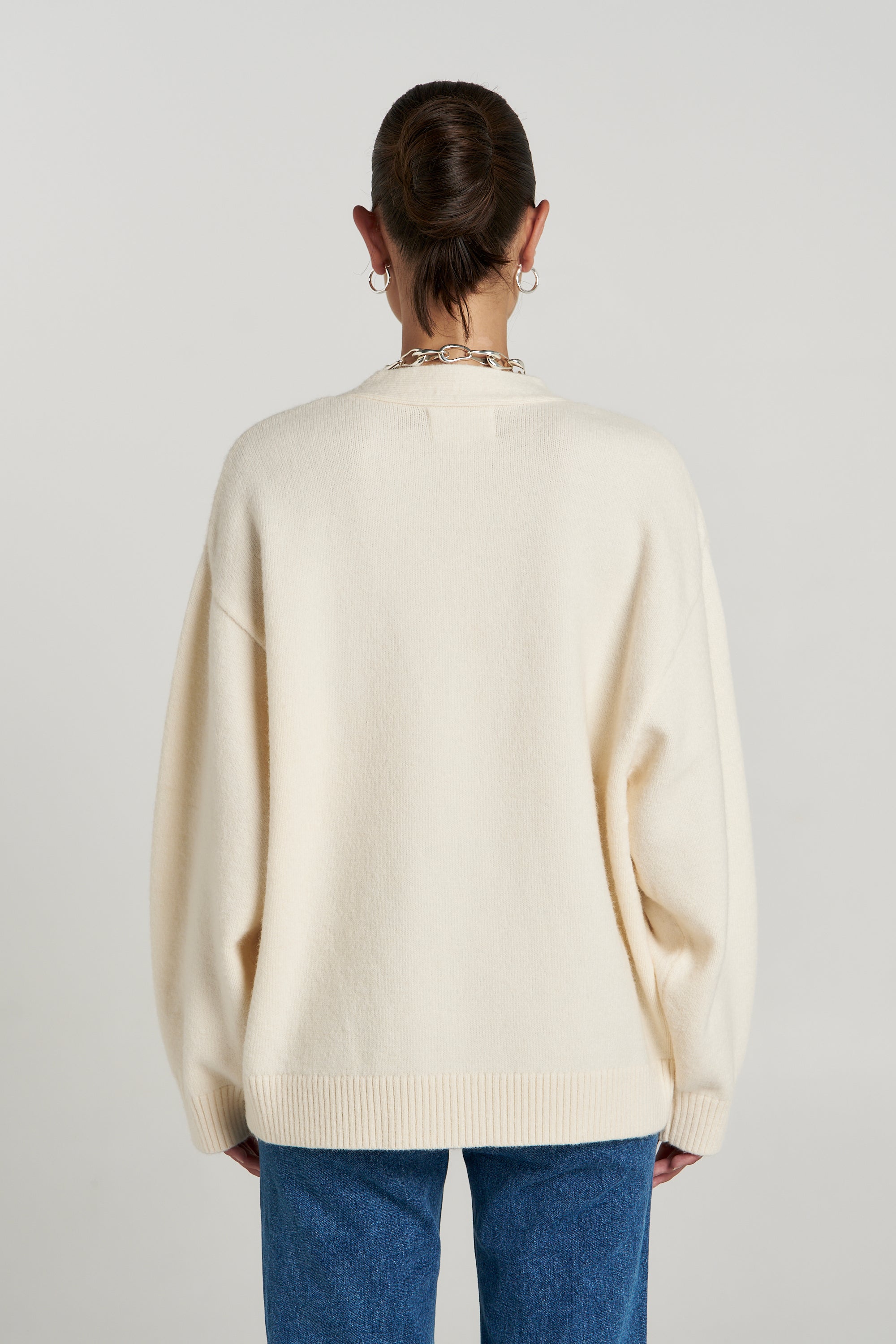 SLOUCHY CARDIGAN - VANILLA