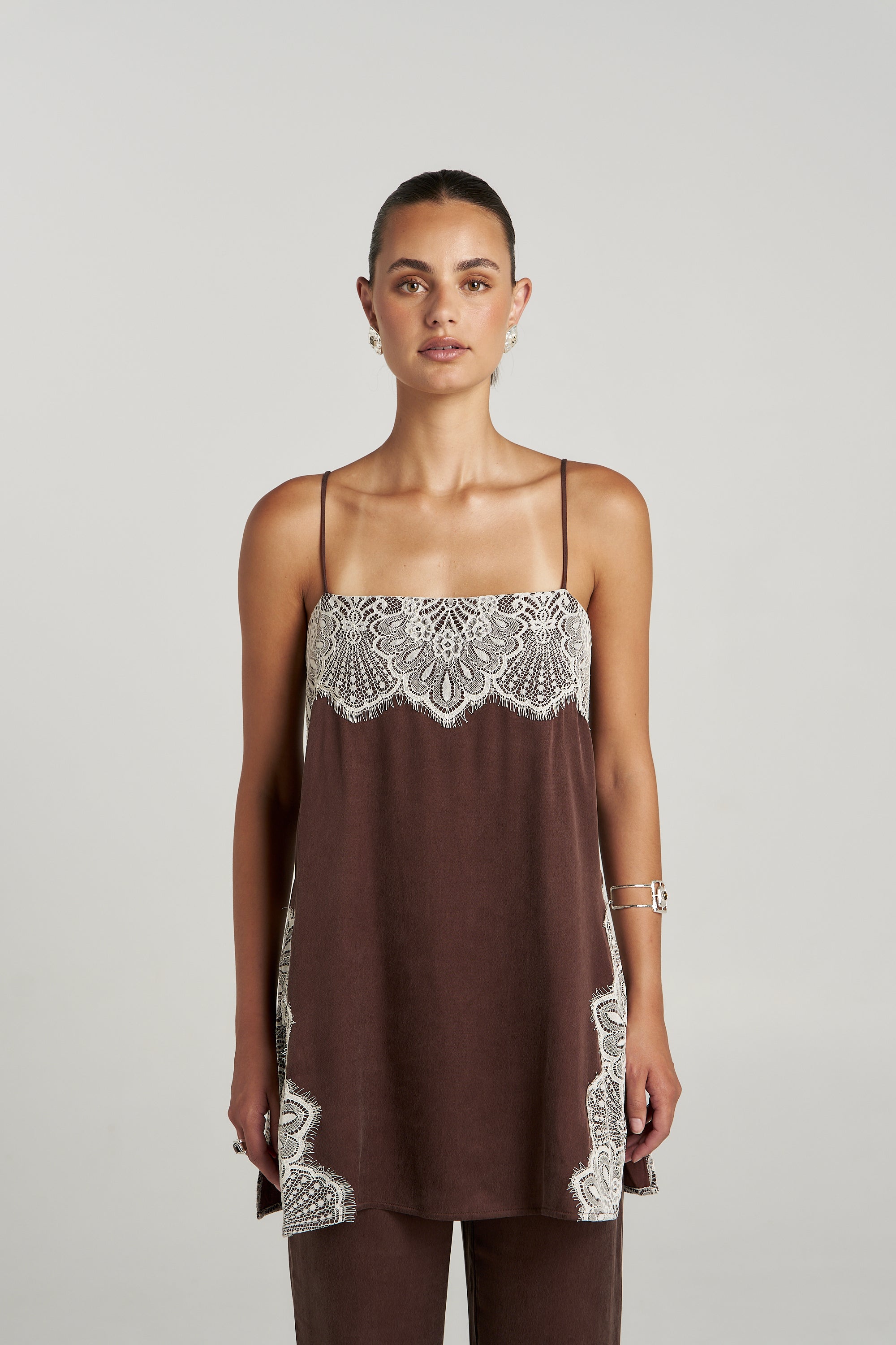 FLORENCE SHIFT TOP - ESPRESSO